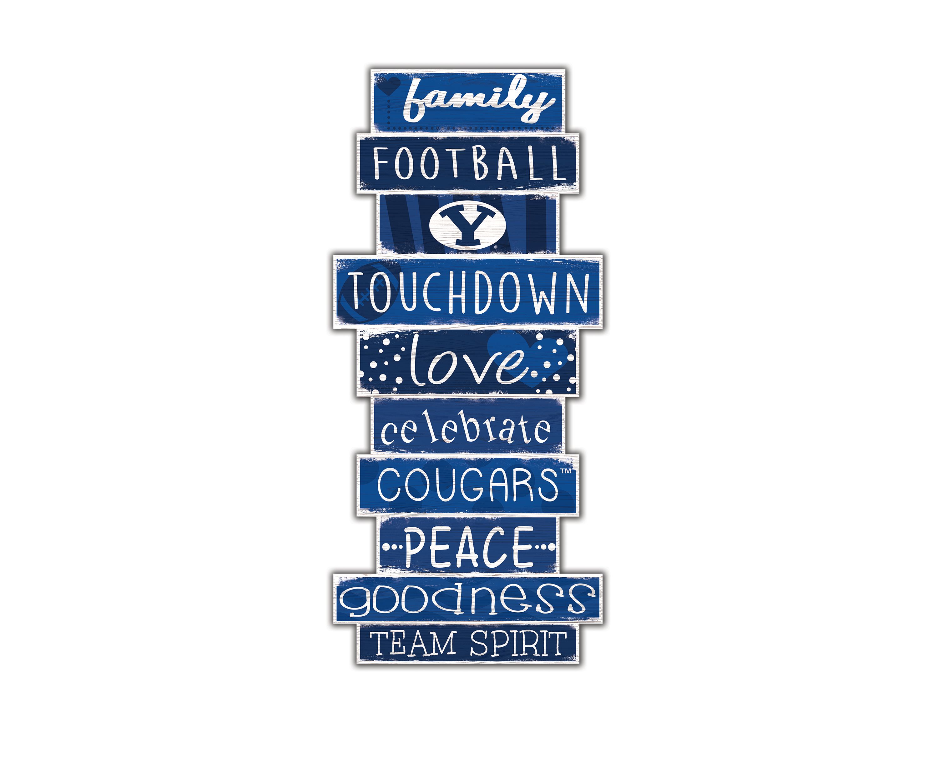 NCAA BYU Cougars 24 Inch Celebrations Stack Sign