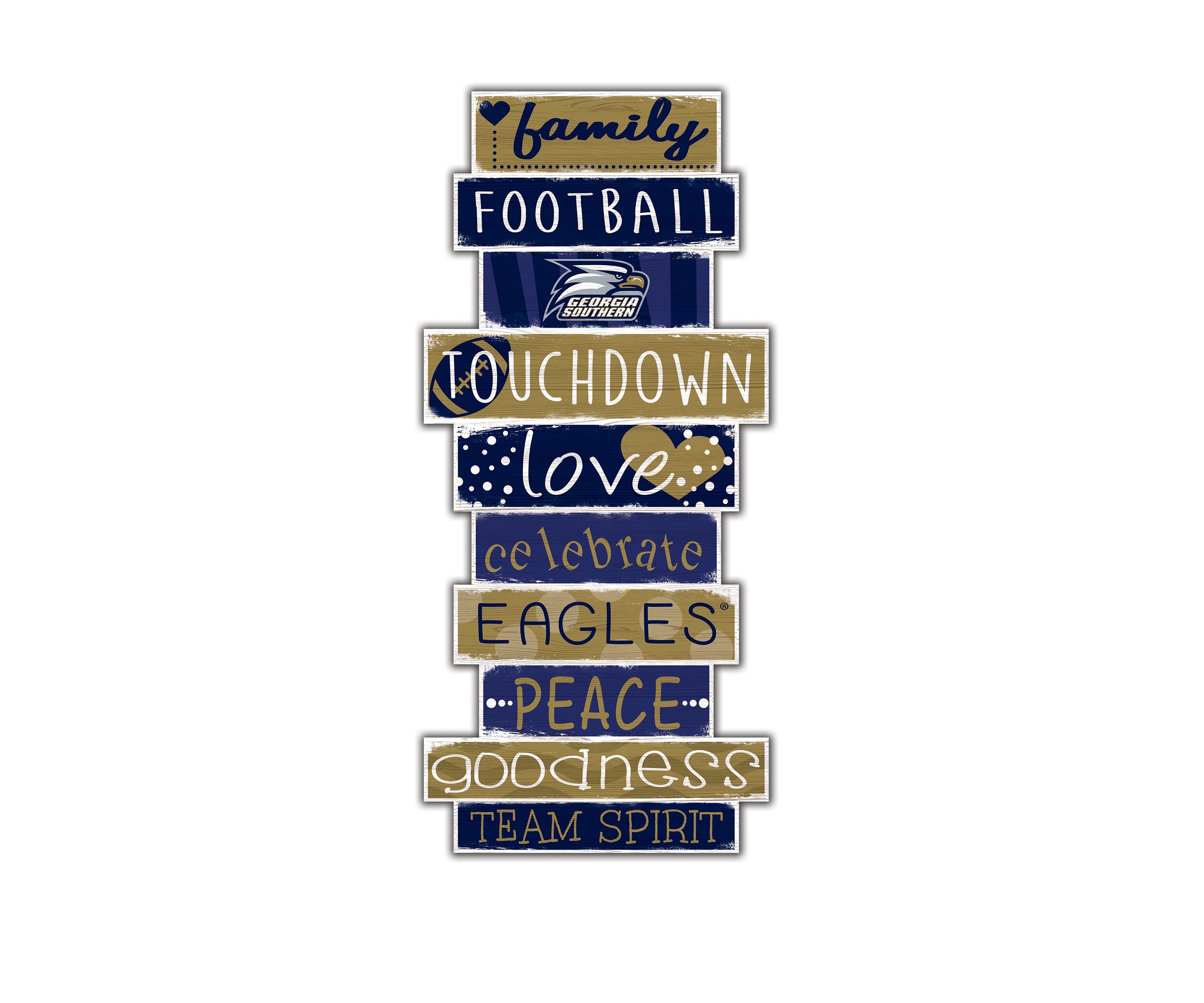 NCAA Georgia Southern University Eagles 24 Inch Celebrations Stack Sign
