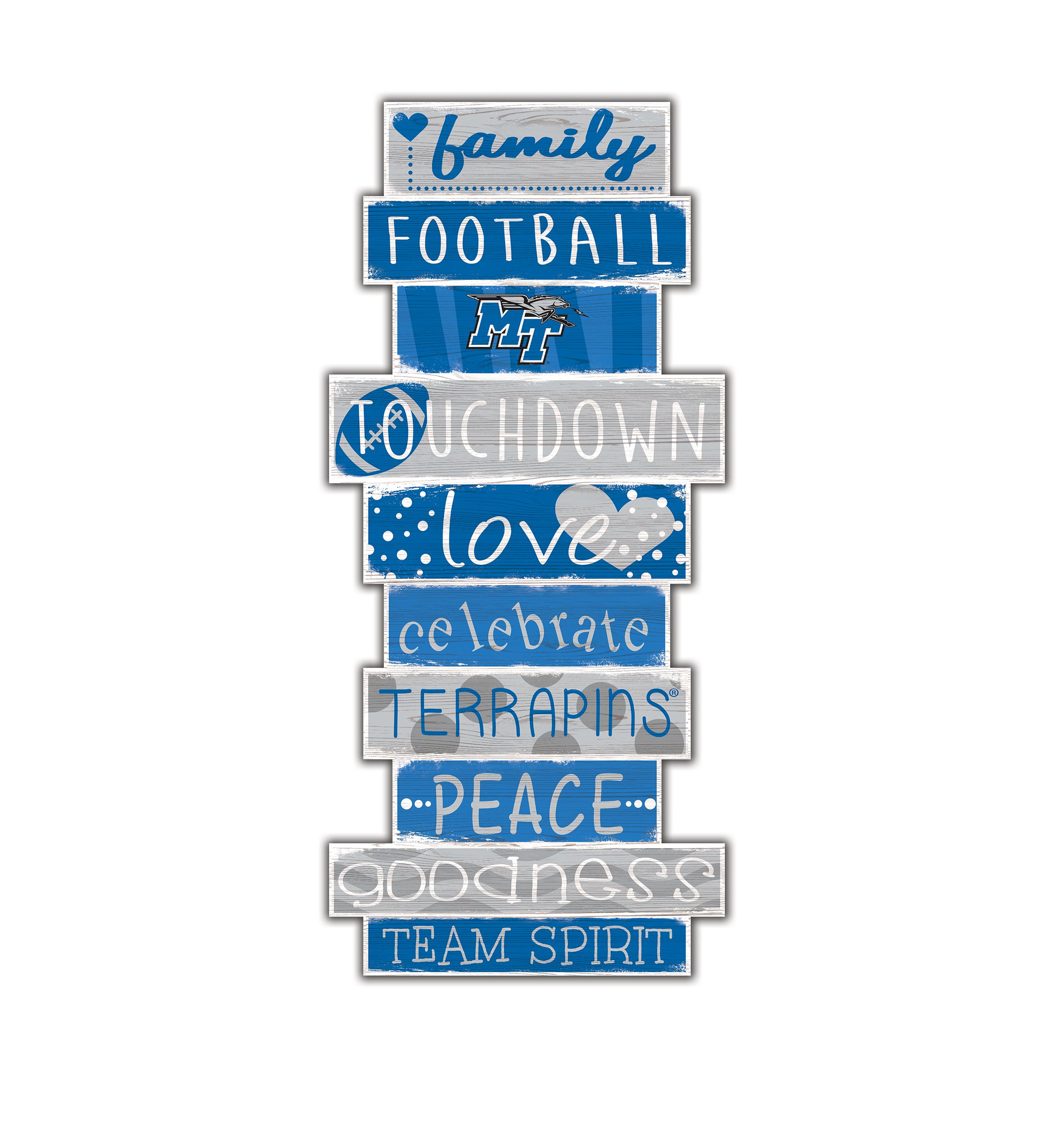 NCAA Middle Tennessee State Blue Raiders Celebrations Stack 24" Sign