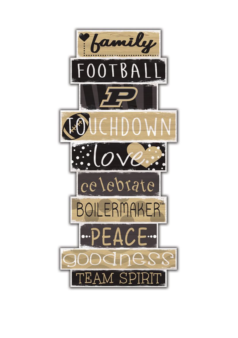 NCAA Purdue Boilermakers Celebrations Stack 24 Inch Sign