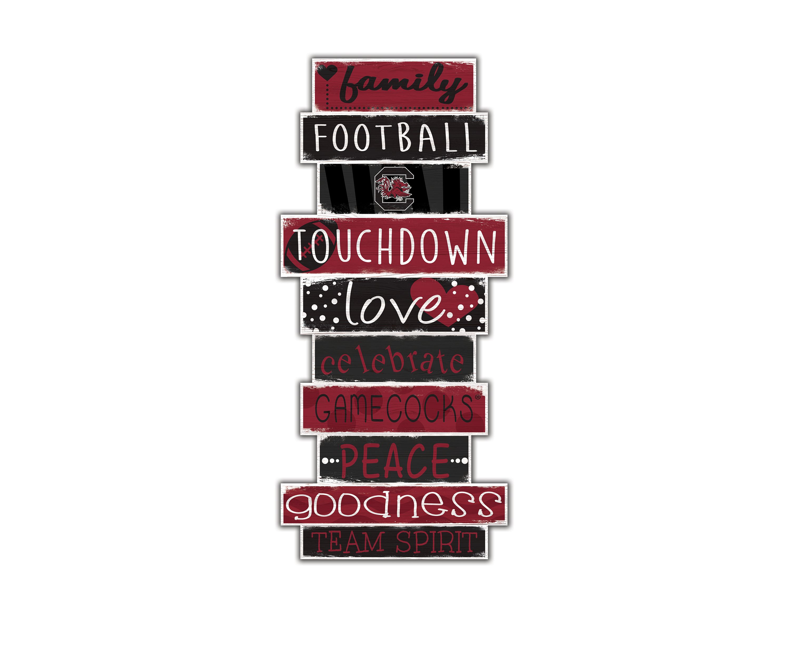 NCAA University of South Carolina Gamecocks Celebrations Stack 24 Inch Sign