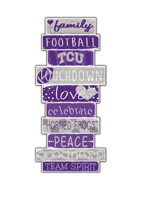 NCAA TCU Horned Frogs 24 Inch Celebrations Stack Sign