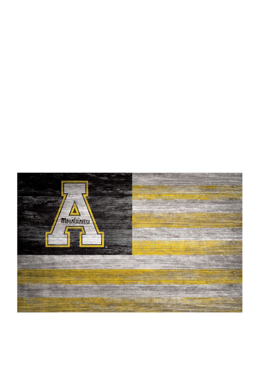 NCAA Appalachian State Mountaineers 11 in x 19 in Distressed Flag 