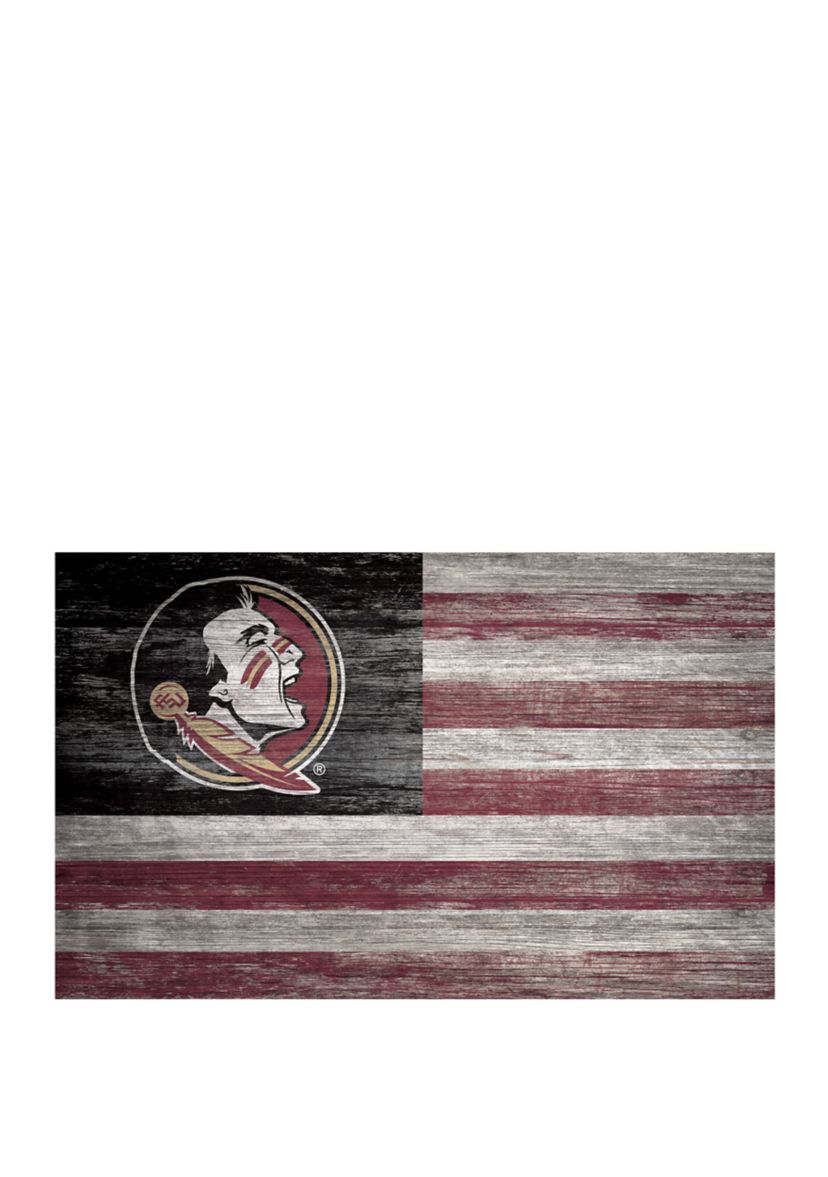 NCAA Florida State Seminoles 11 in x 19 in Distressed Flag
