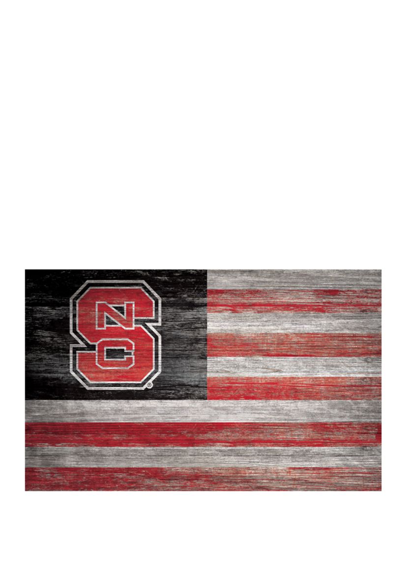 NCAA NC State Wolfpack 11 in x 19 in Distressed Flag 