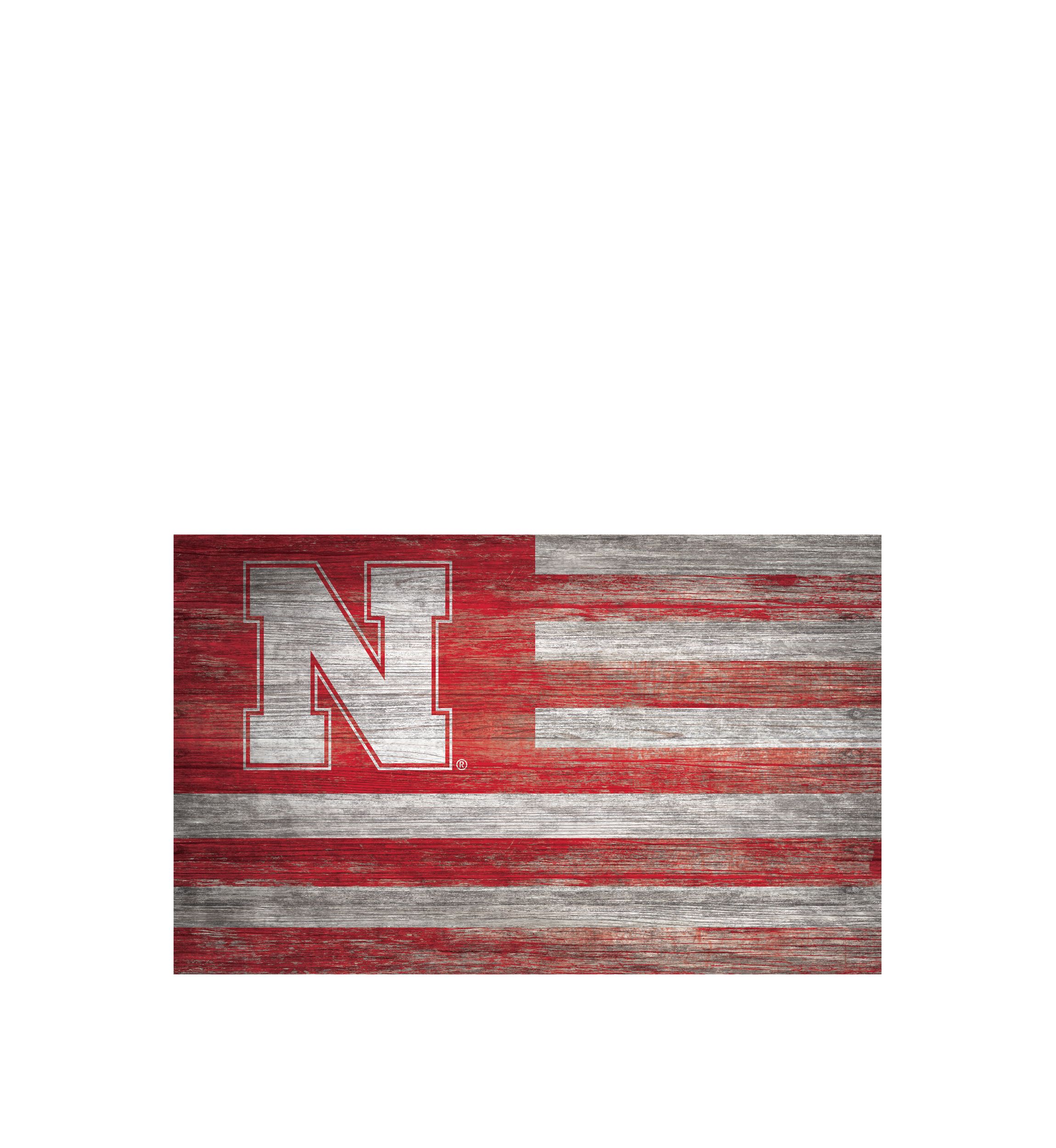 NCAA Nebraska Cornhuskers 11 in x 19 in Distressed Flag