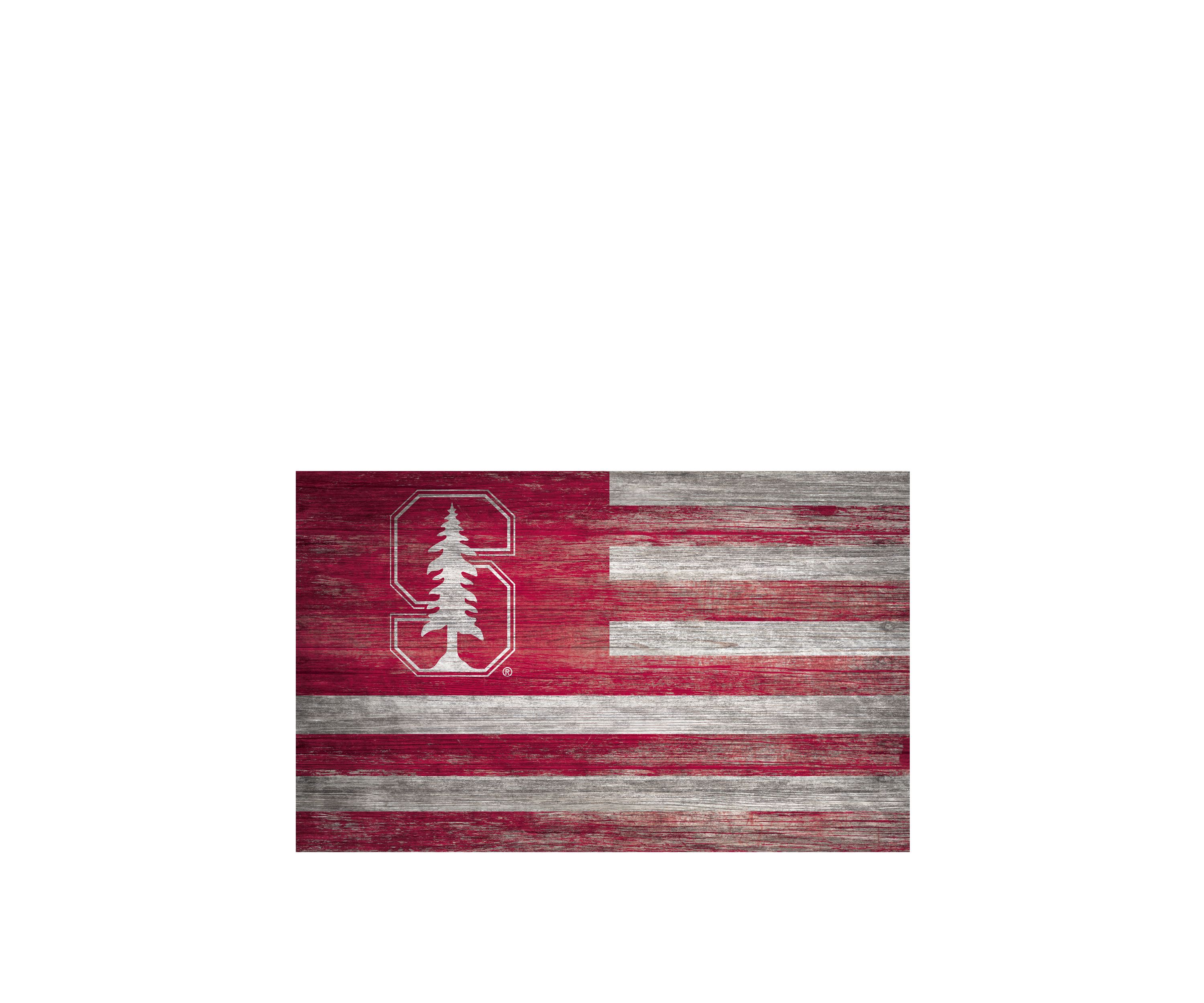 NCAA Stanford Cardinals 11 in x 19 in Distressed Flag 