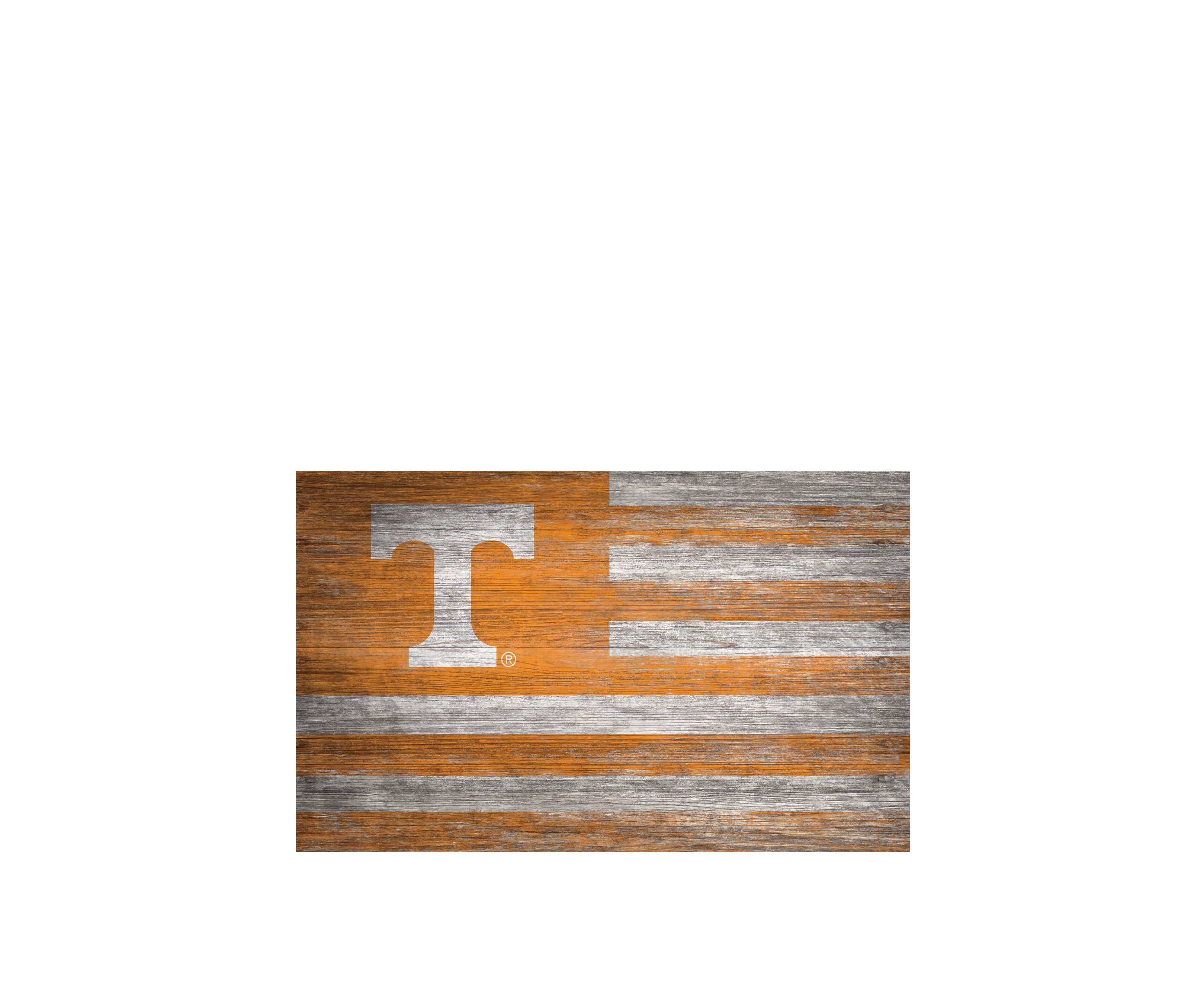 NCAA University of Tennessee Volunteers 11 in x 19 in Distressed Flag
