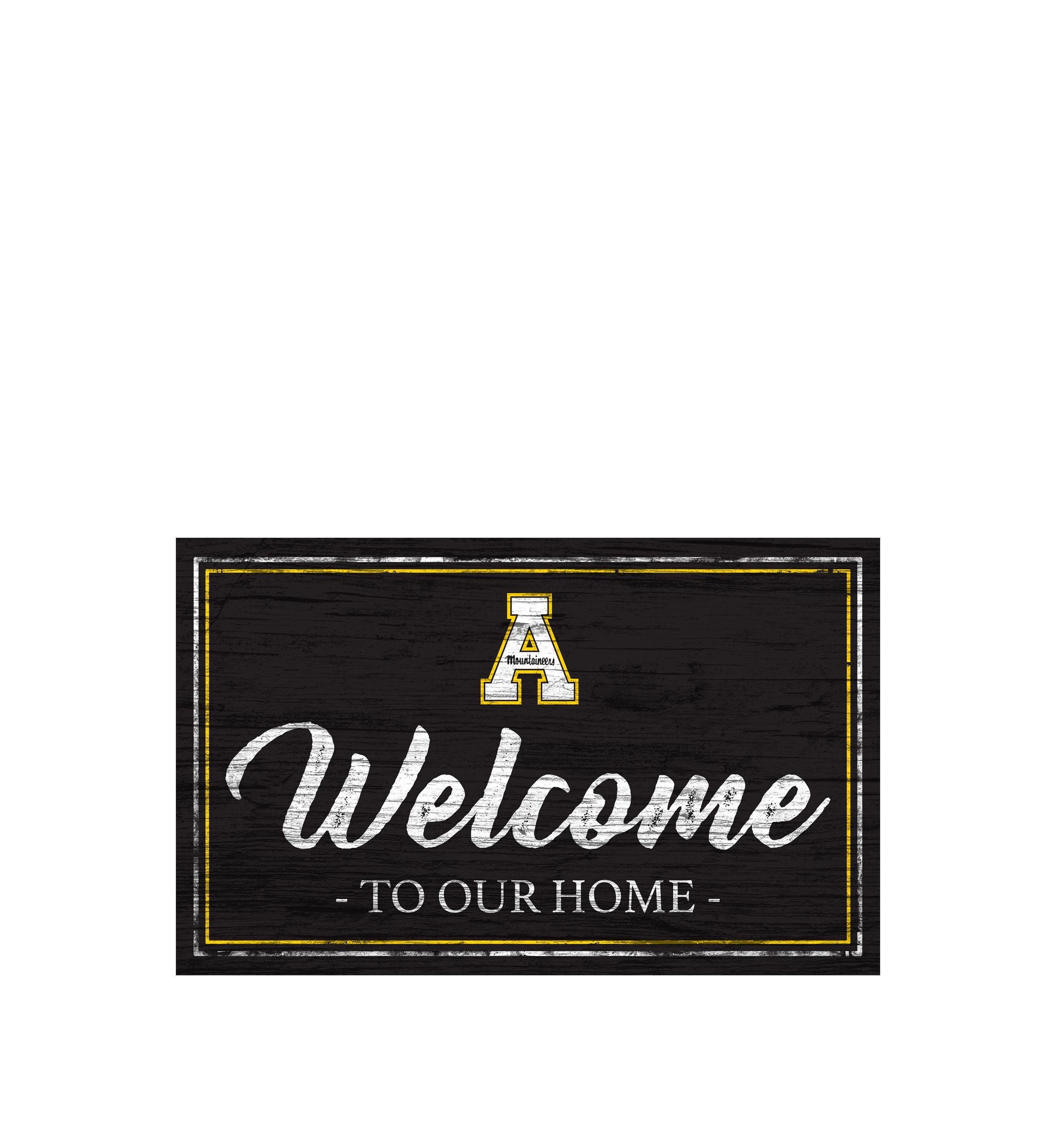 NCAA Appalachian State Mountaineers 11 in x 19 in Team Color Welcome Sign