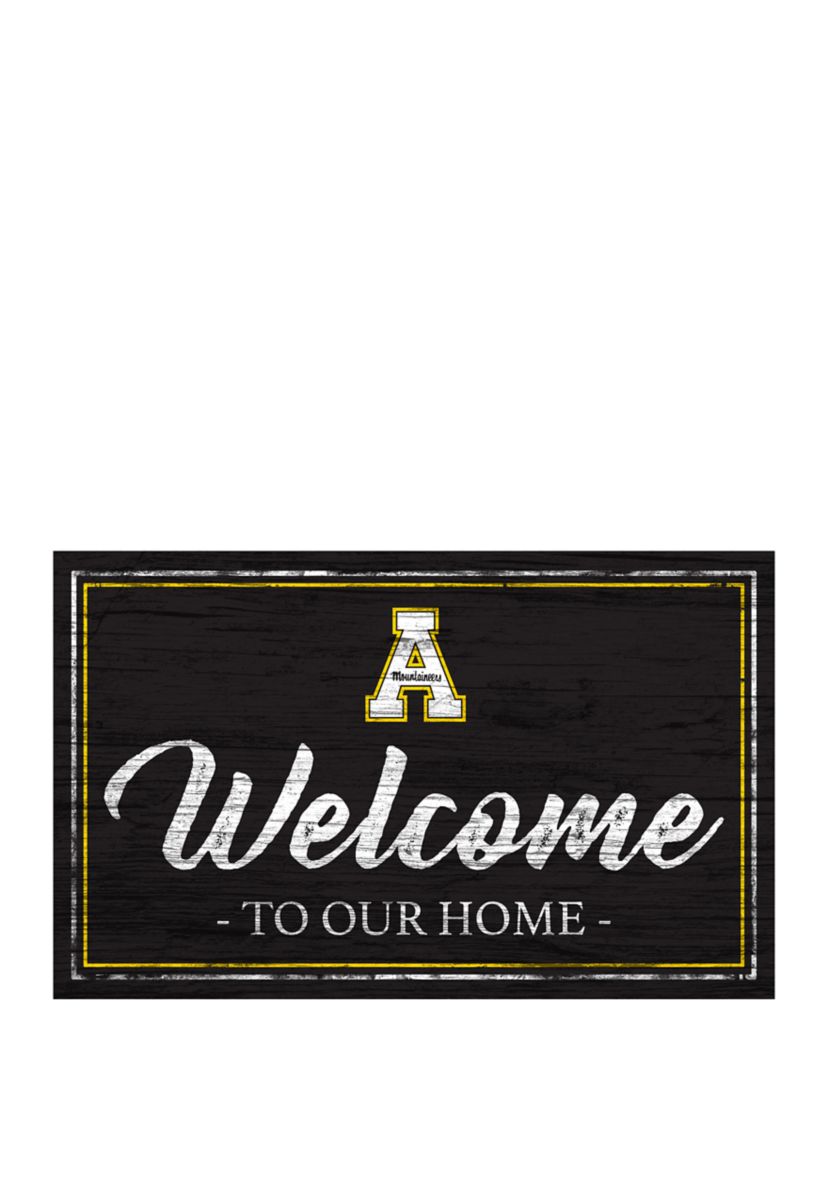 NCAA Appalachian State Mountaineers 11 in x 19 in Team Color Welcome Sign