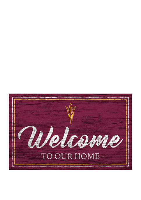 NCAA Arizona State Sun Devils 11 in x 19 in Team Color Welcome Sign