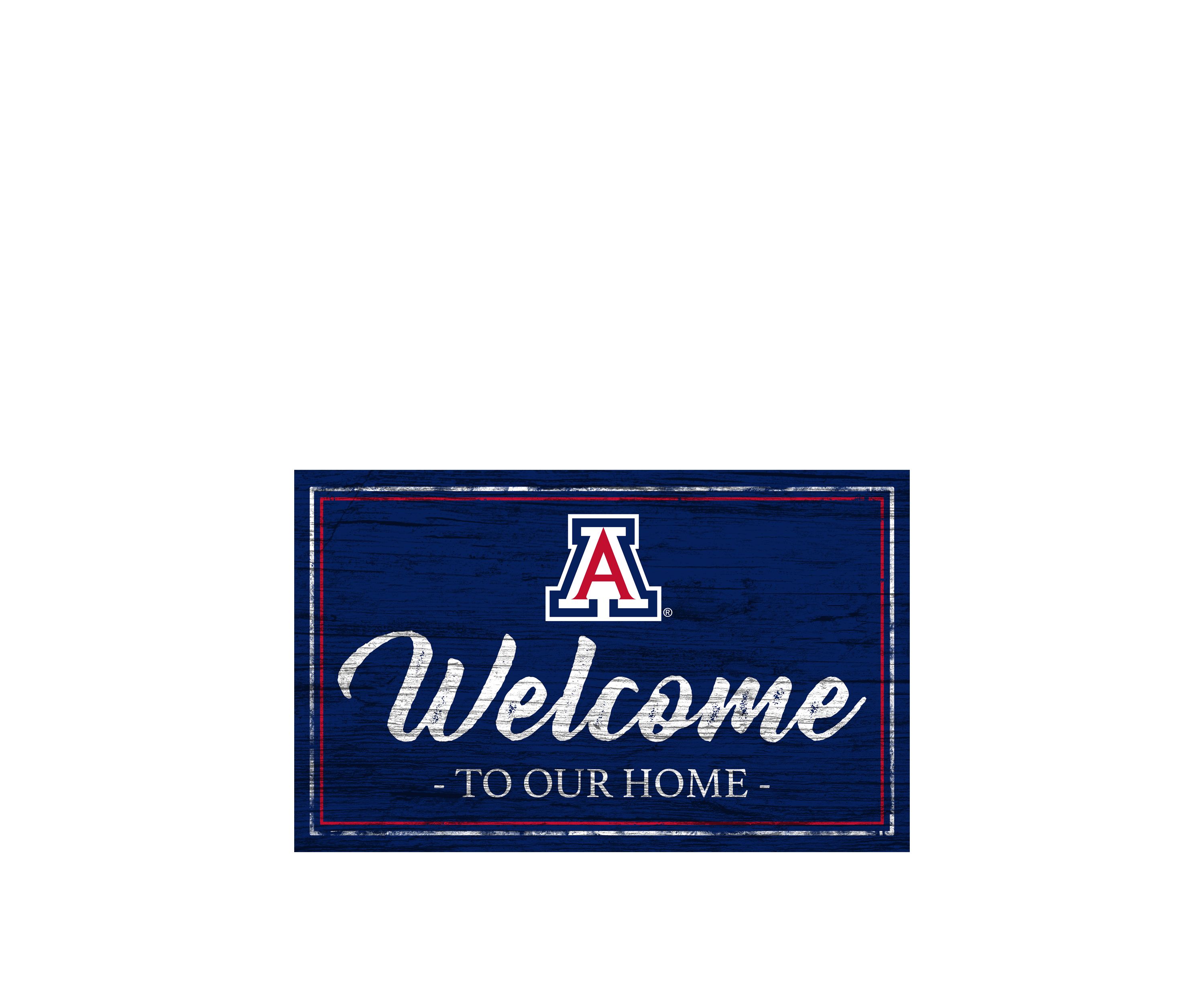 NCAA Arizona Wildcats 11 in x 19 in Team Color Welcome Sign