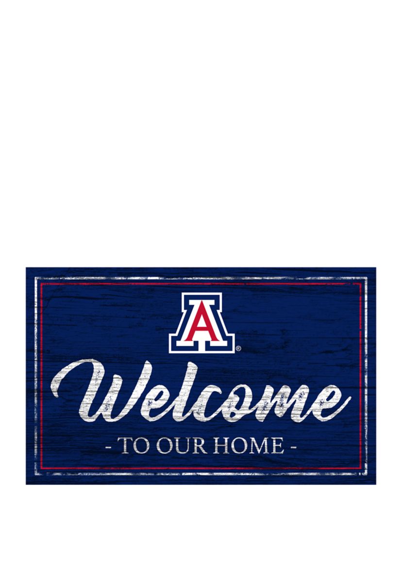 NCAA Arizona Wildcats 11 in x 19 in Team Color Welcome Sign
