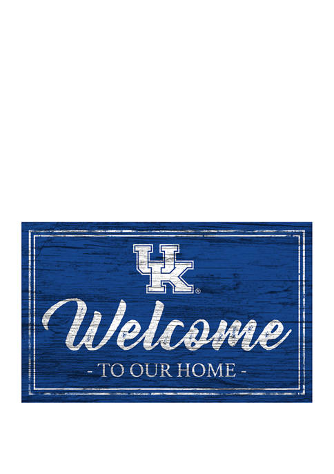 NCAA University of Kentucky Wildcats  11 in x 19 in Team Color Welcome  Sign