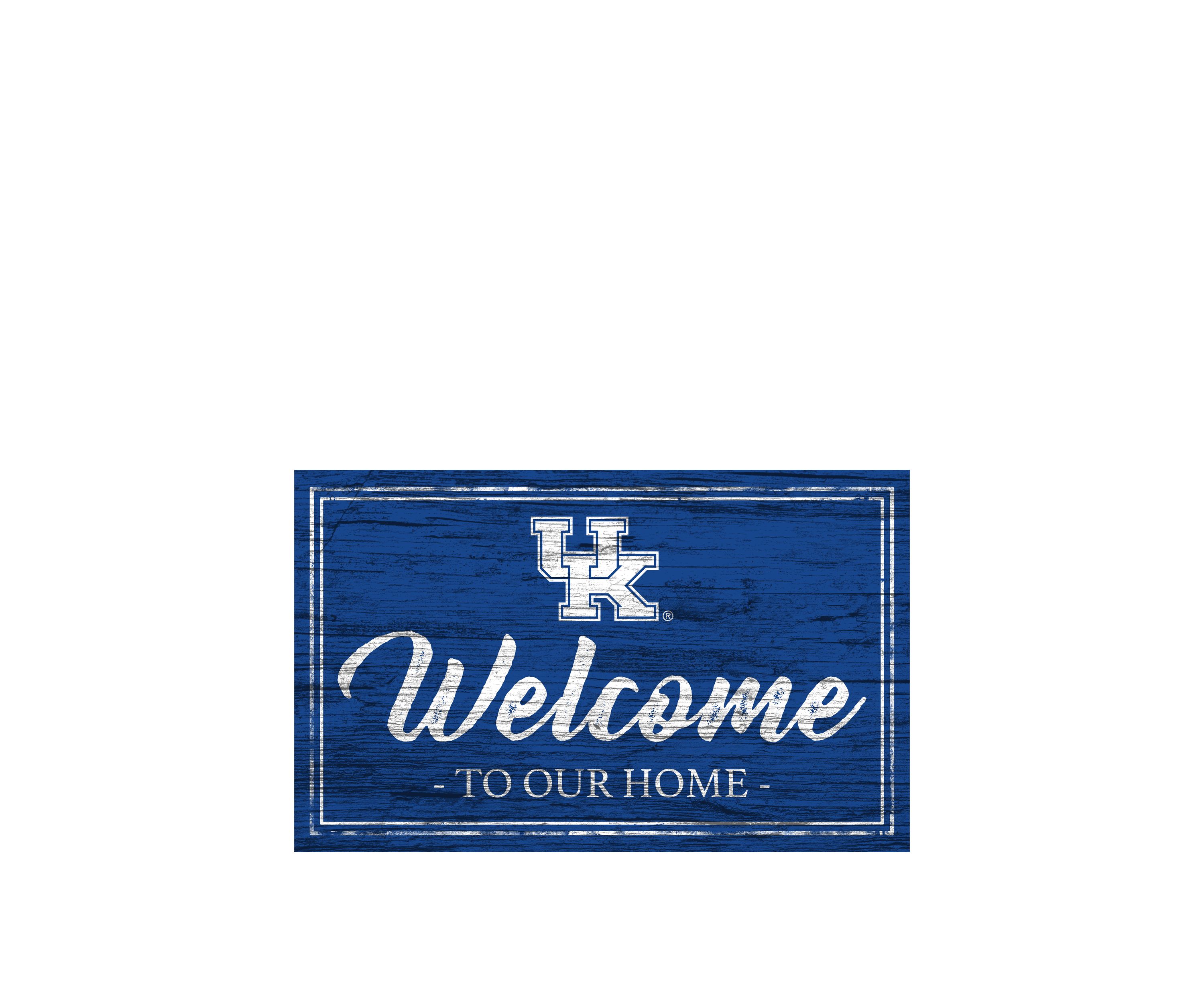 NCAA University of Kentucky Wildcats  11 in x 19 in Team Color Welcome  Sign
