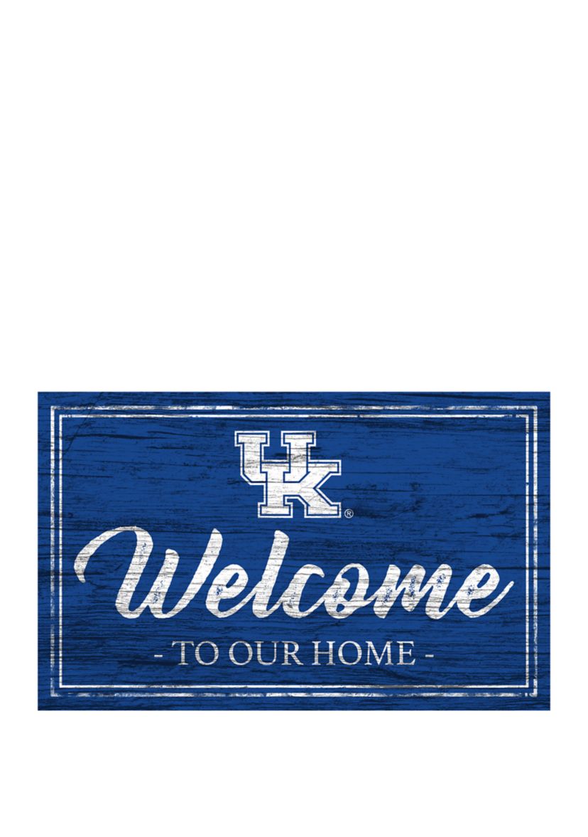 NCAA University of Kentucky Wildcats  11 in x 19 in Team Color Welcome  Sign