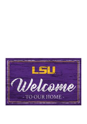 Fan Creations Ncaa Lsu Tigers 11 In X 19 In Team Color Welcome