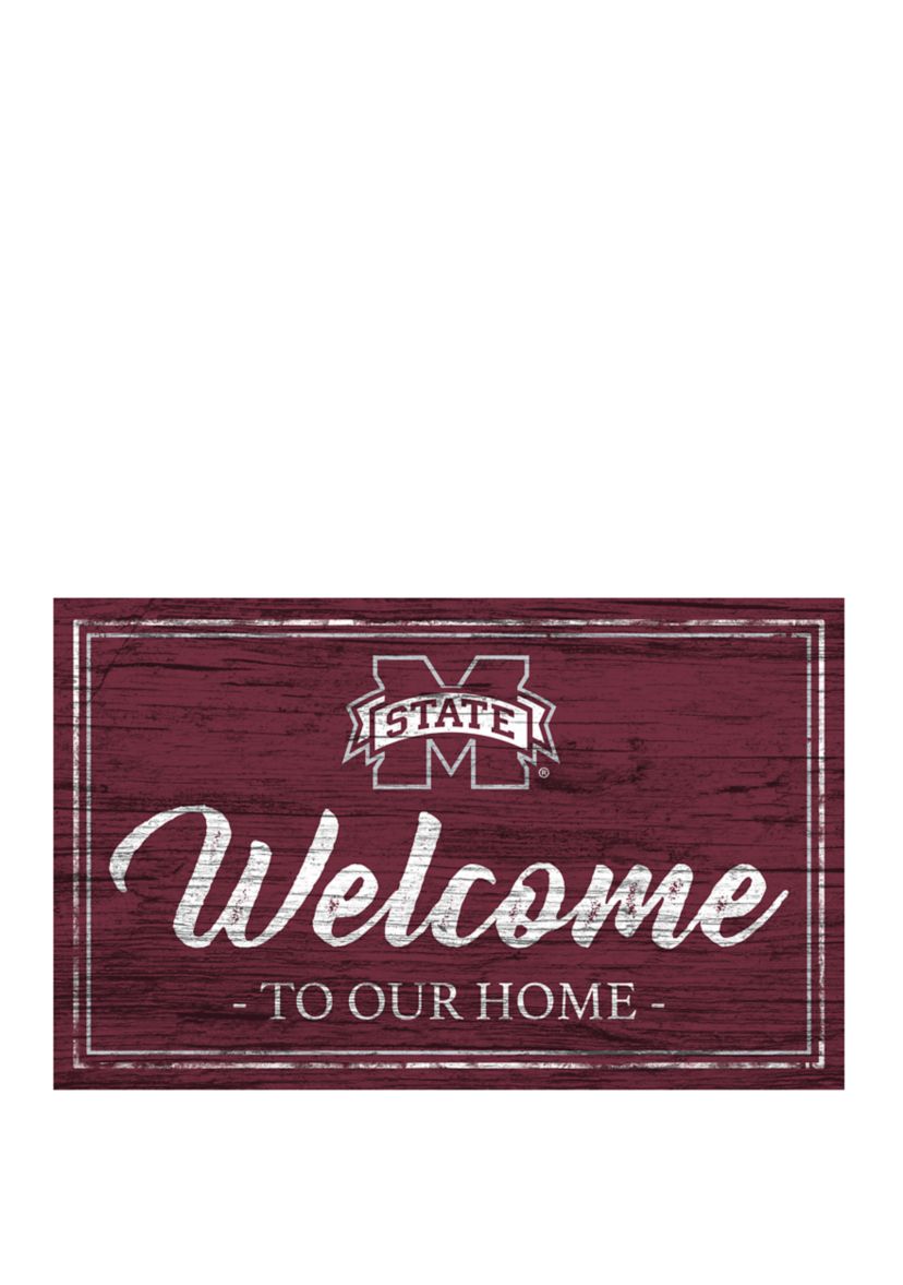 NCAA Mississippi State Bulldogs 11 in x 19 in Team Color Welcome Sign