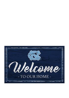 Fan Creations NCAA University of North Carolina Tar Heels 11 in x 19 in Team Color Welcome Sign
