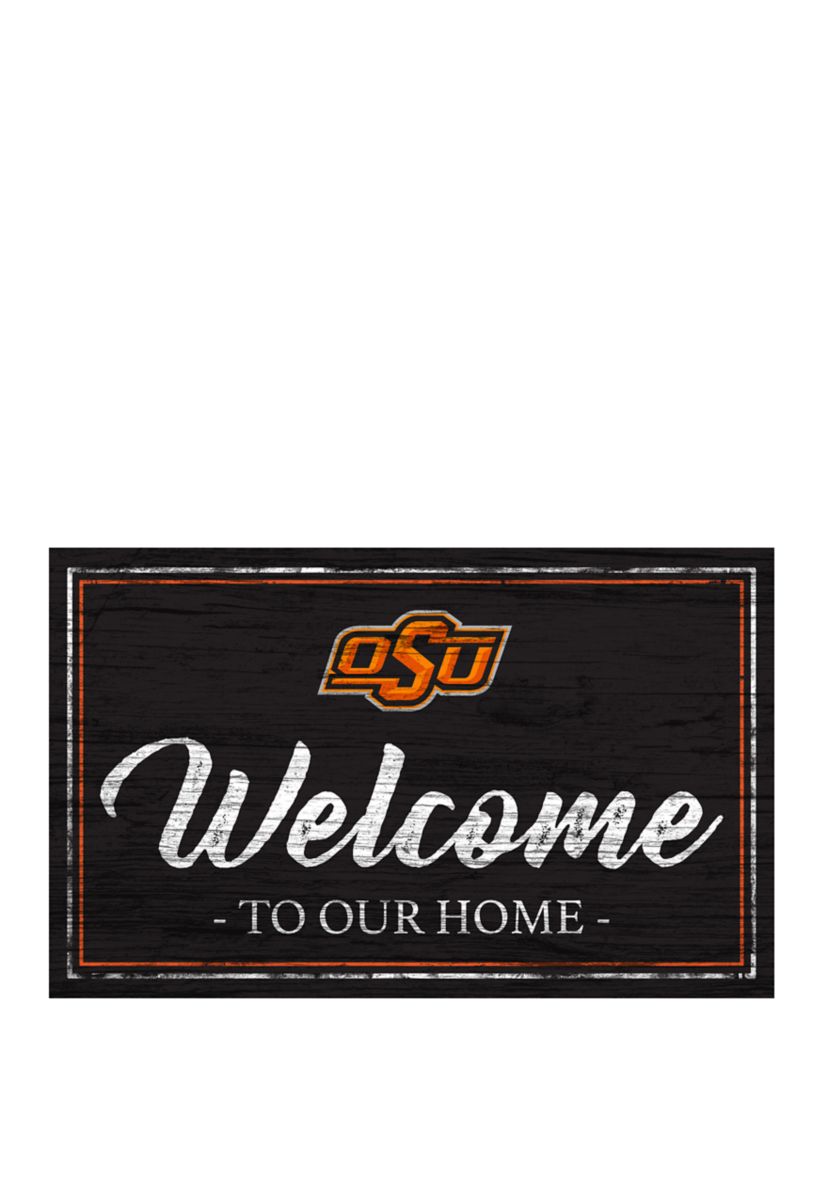 NCAA Oklahoma State Cowboys 11 in x 19 in Team Color Welcome Sign