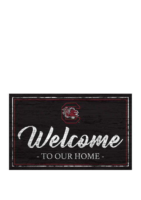 NCAA University of South Carolina Gamecocks  11 in x 19 in Team Color Welcome Sign