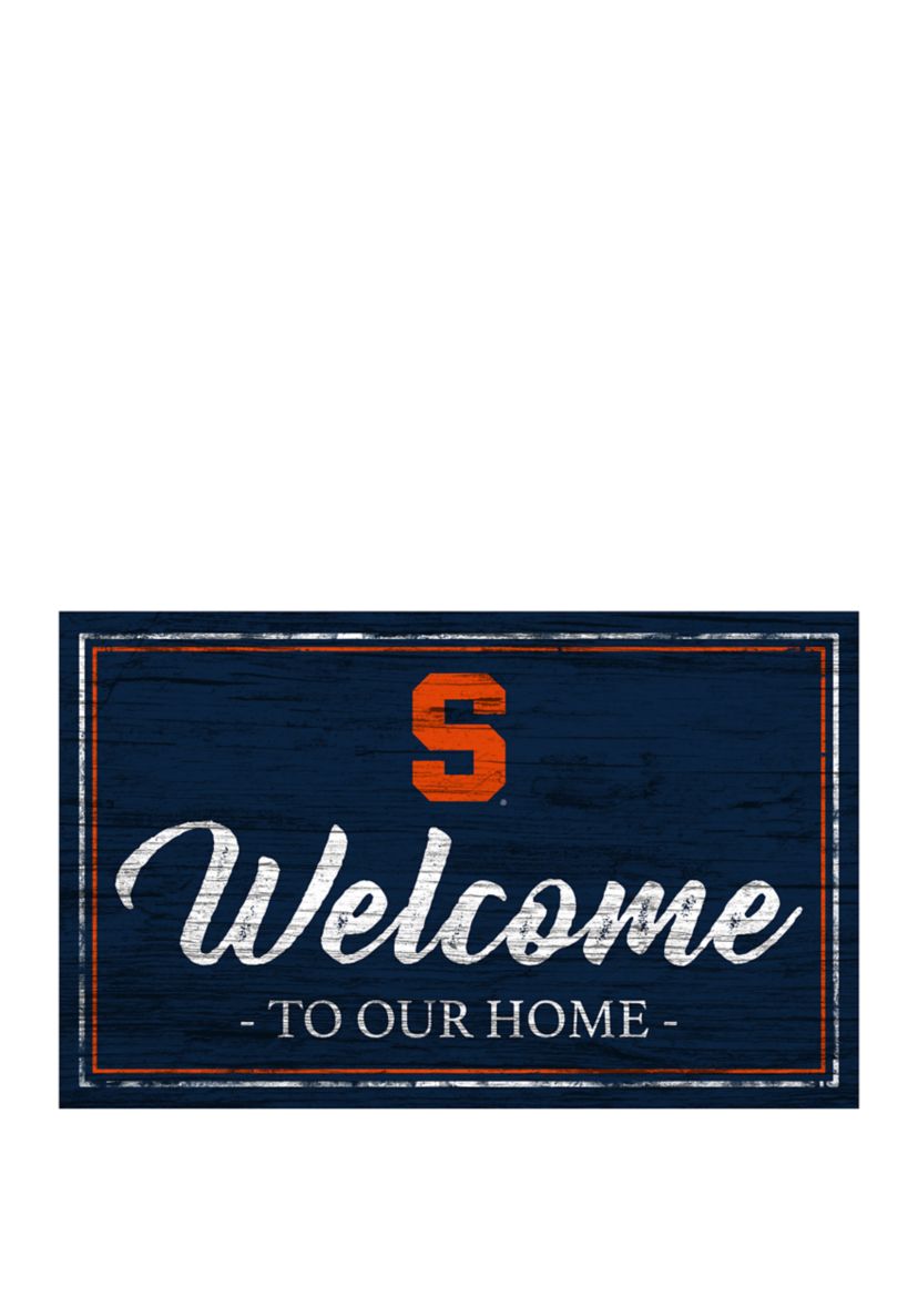 NCAA Syracuse Orange 11 in x 19 in Team Color Welcome  Sign