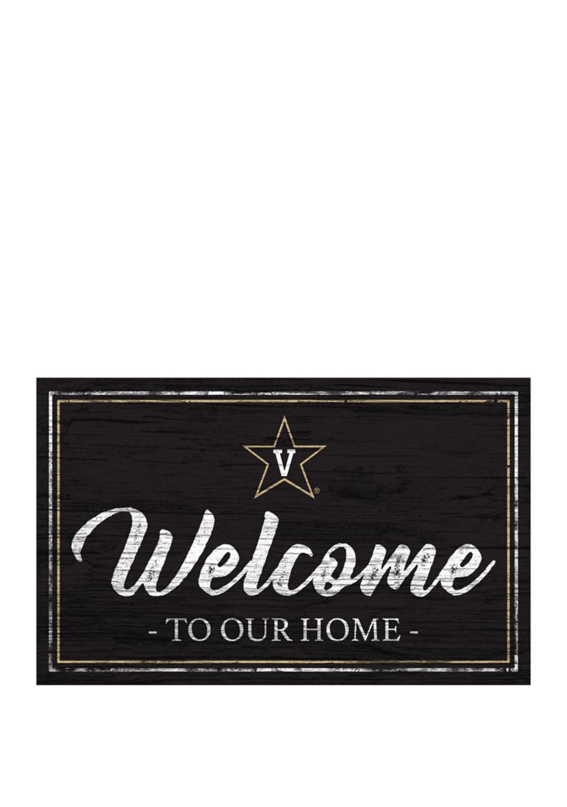 NCAA Vanderbilt Commodores University 11 in x 19 in Team Color Welcome Sign