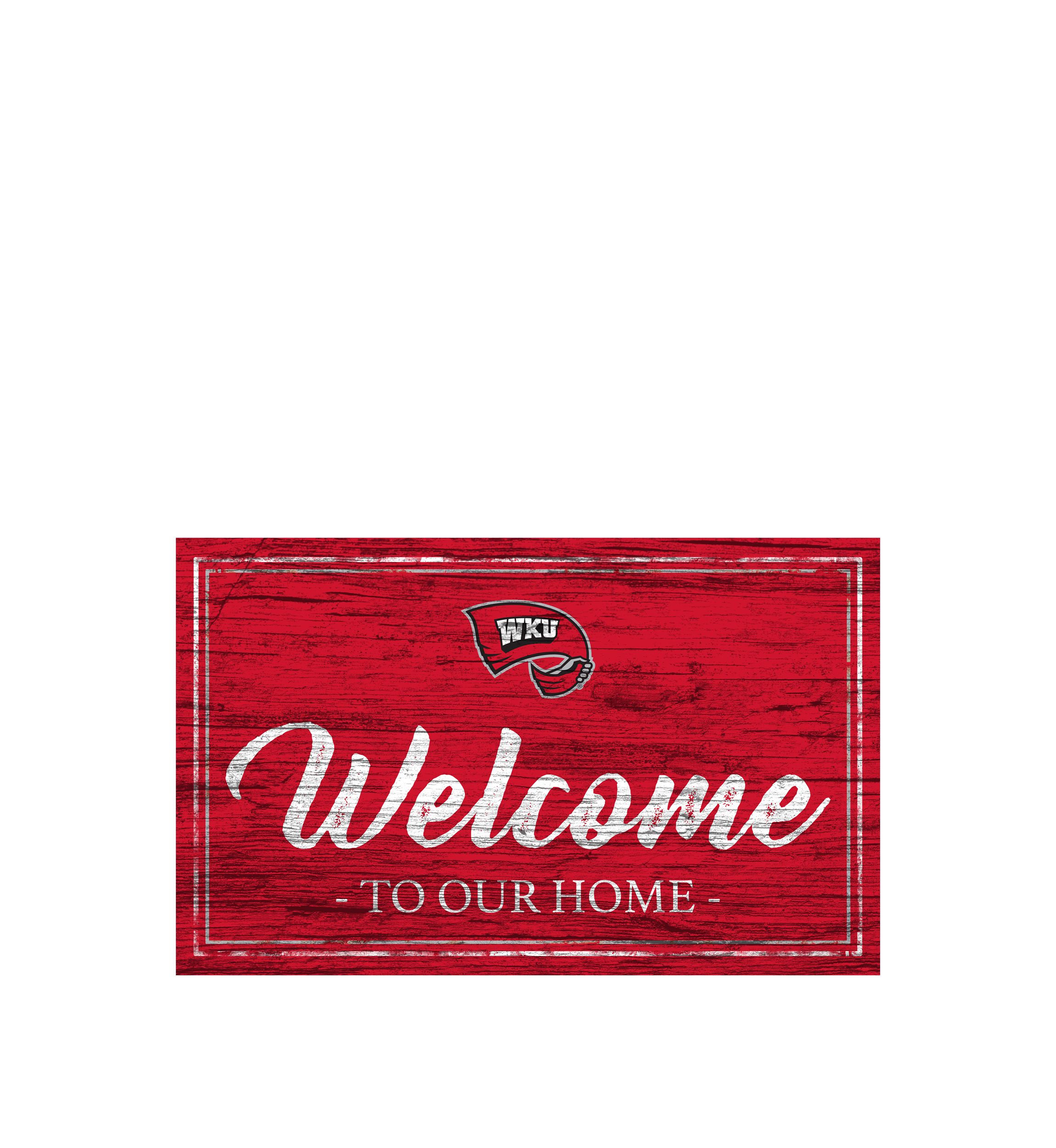 NCAA Western Kentucky Hilltoppers 11 in x 19 in Team Color Welcome Sign