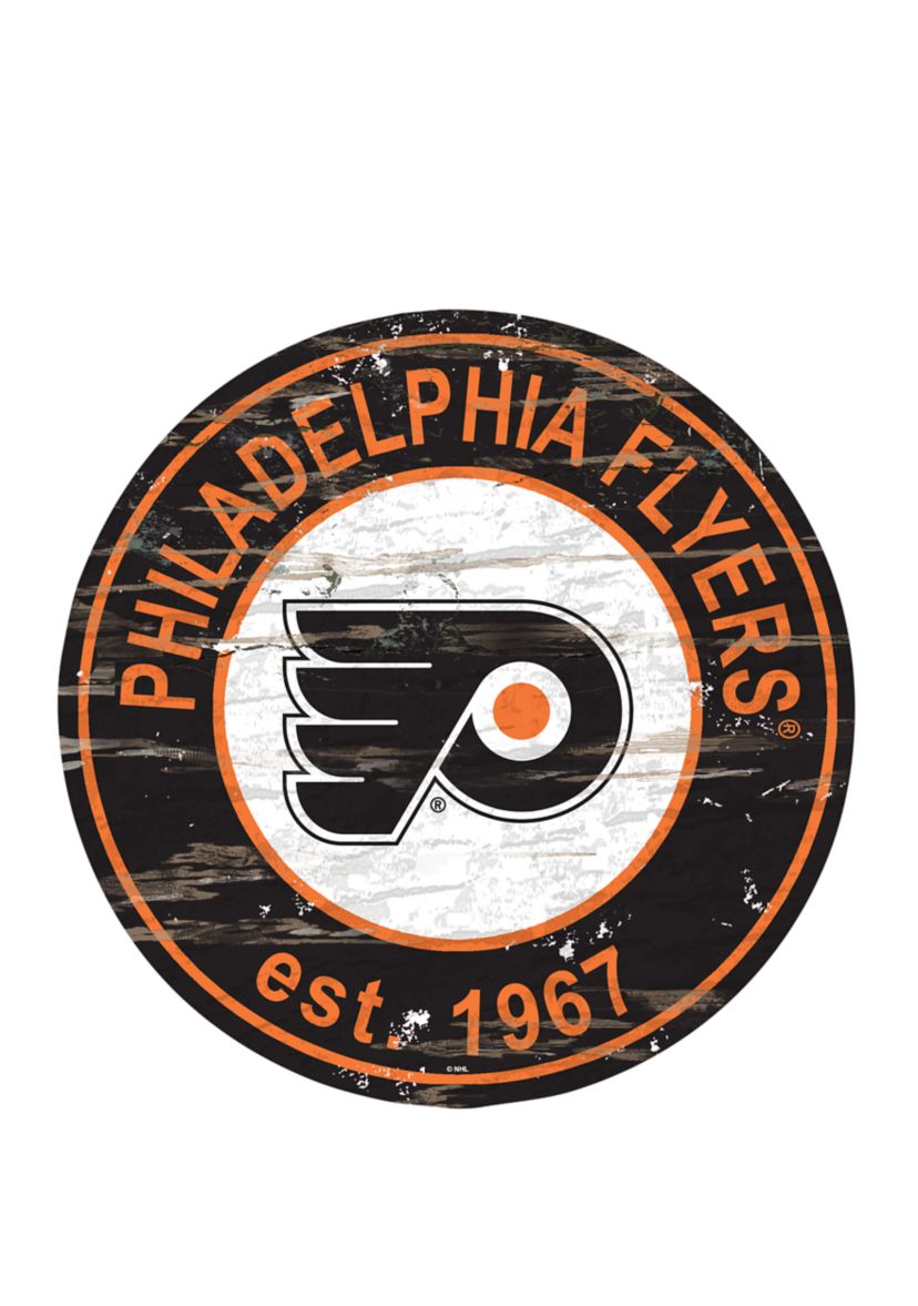 NHL Philadelphia Flyers Distressed Round Sign