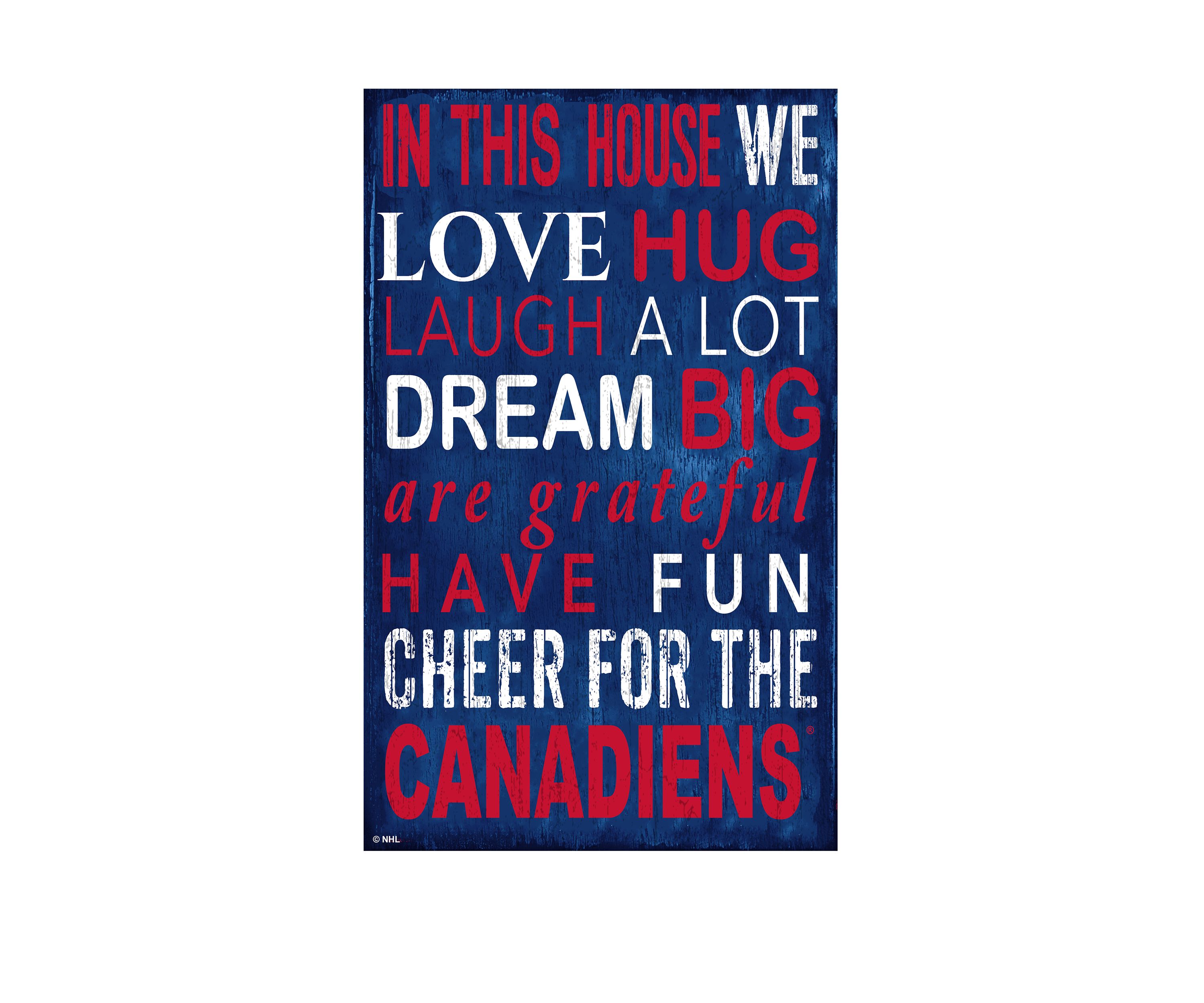 NHL Montreal Canadiens 11 in x 19 in In This House Sign