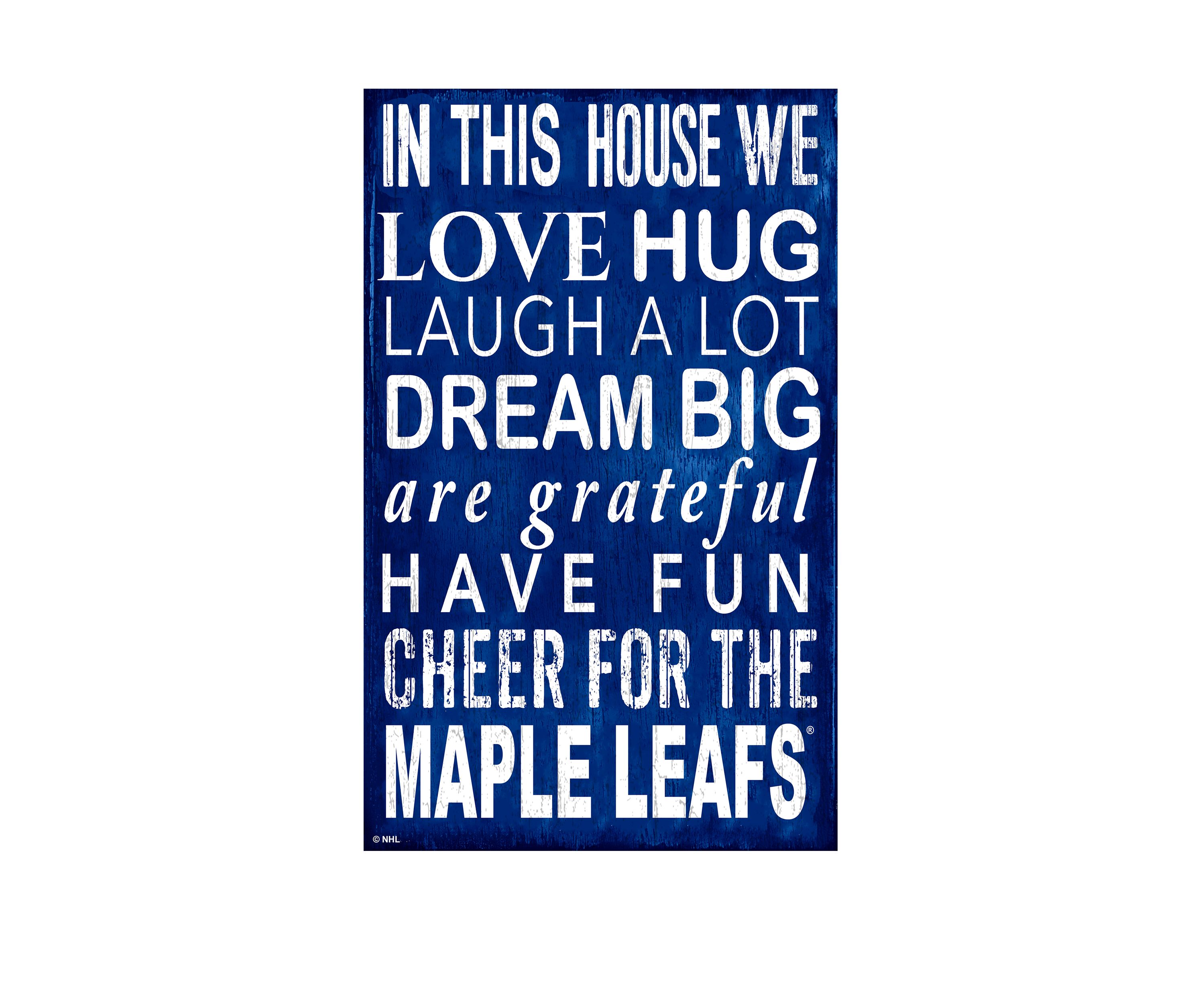 NHL Toronto Maple Leafs 11 in x 19 in In This House Sign
