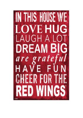 Fan Creations NHL Detroit Red Wings 11 in x 19 in In This House Sign | belk