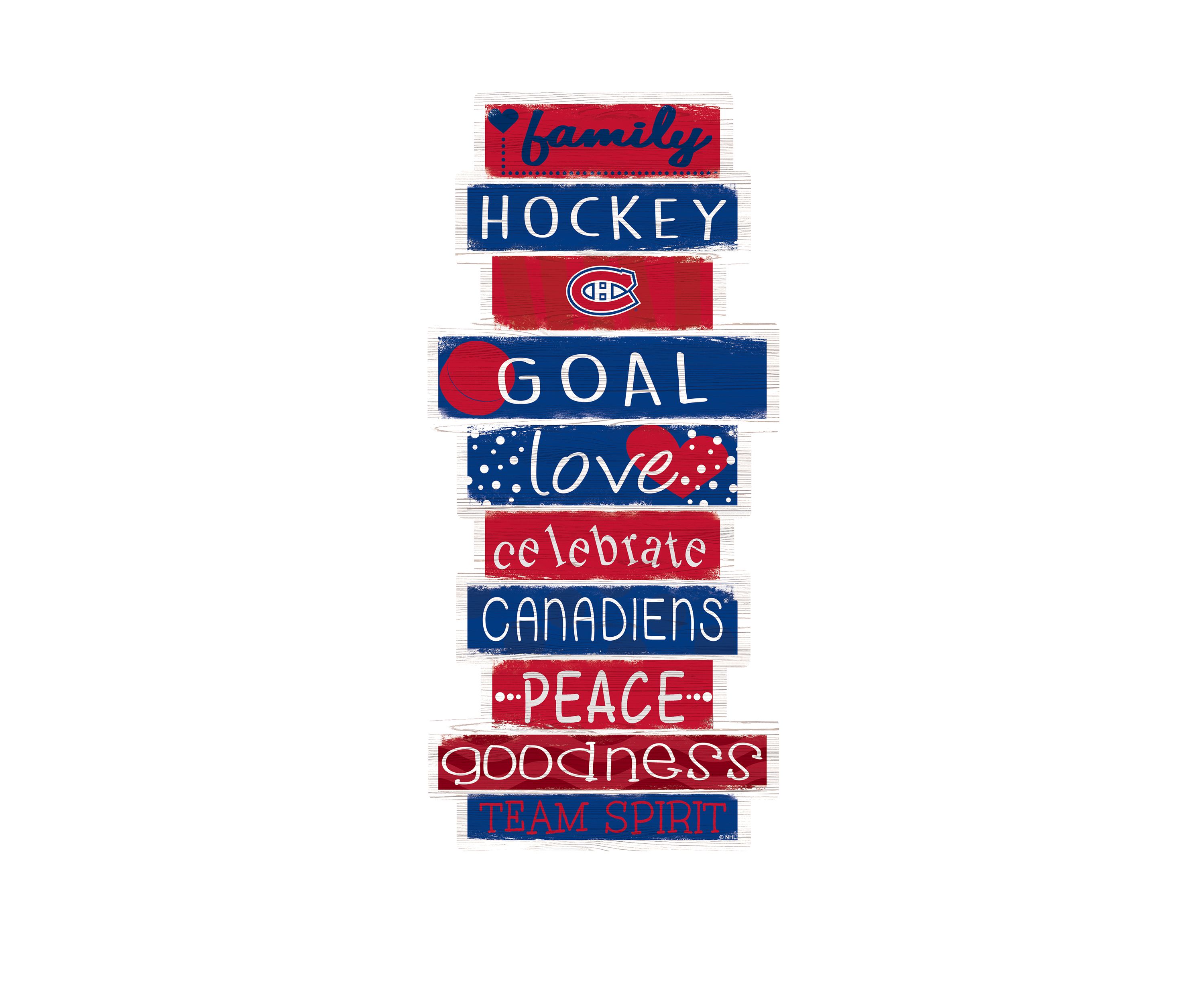 NHL Montreal Canadiens 24 Inch Celebrations Stack Sign