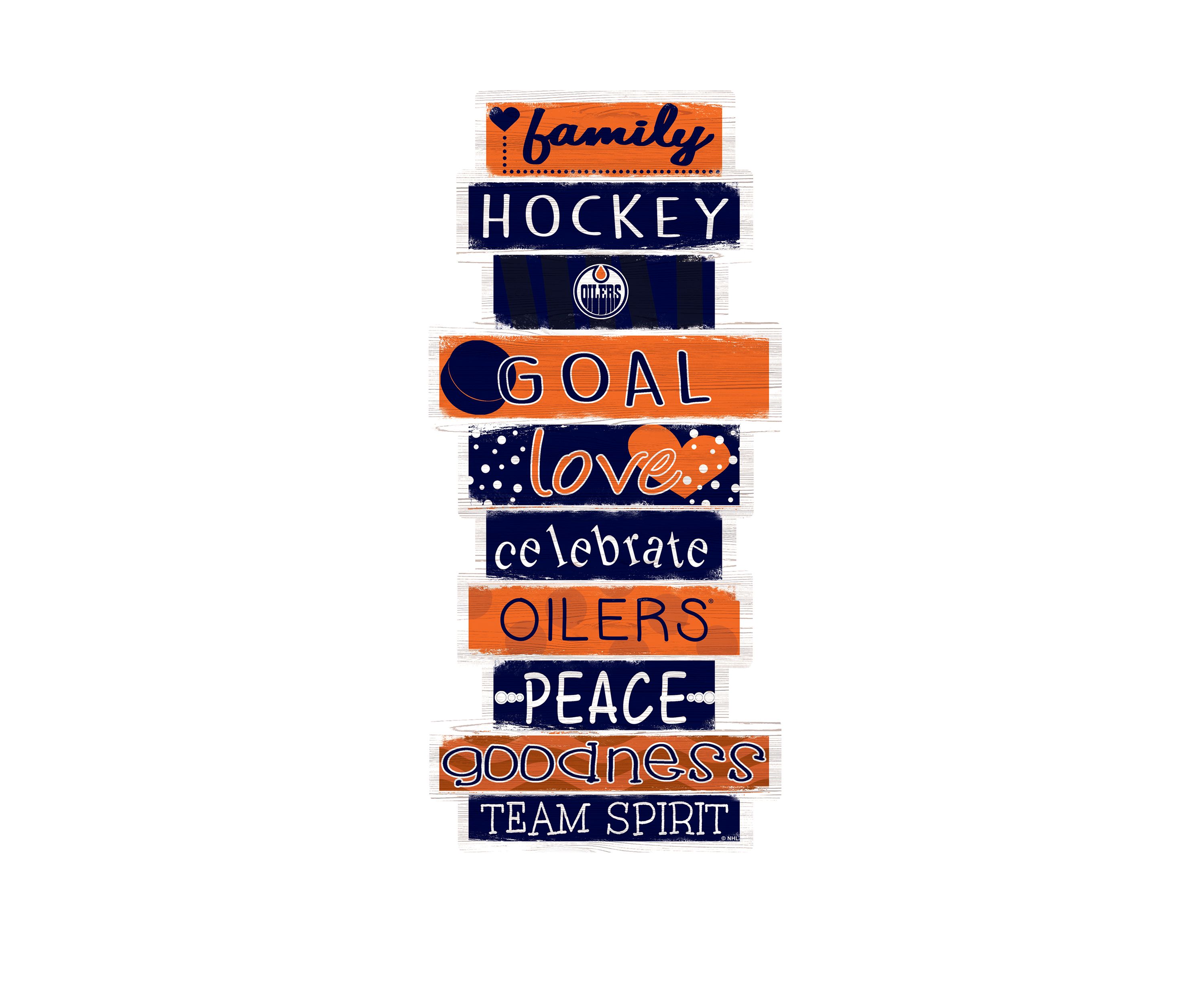 NHL Edmonton Oilers 24 Inch Celebrations Stack Sign