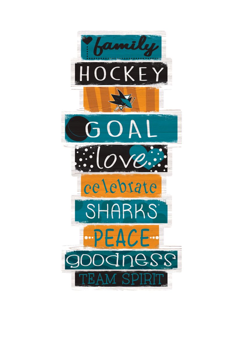 NHL San Jose Sharks 24 Inch Celebrations Stack Sign