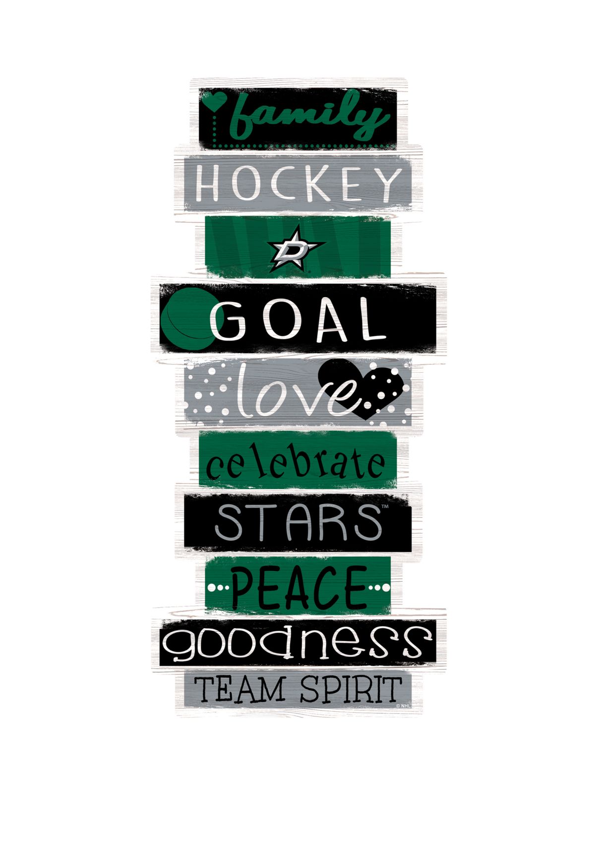 NHL Dallas Stars 24 Inch Celebrations Stack Sign