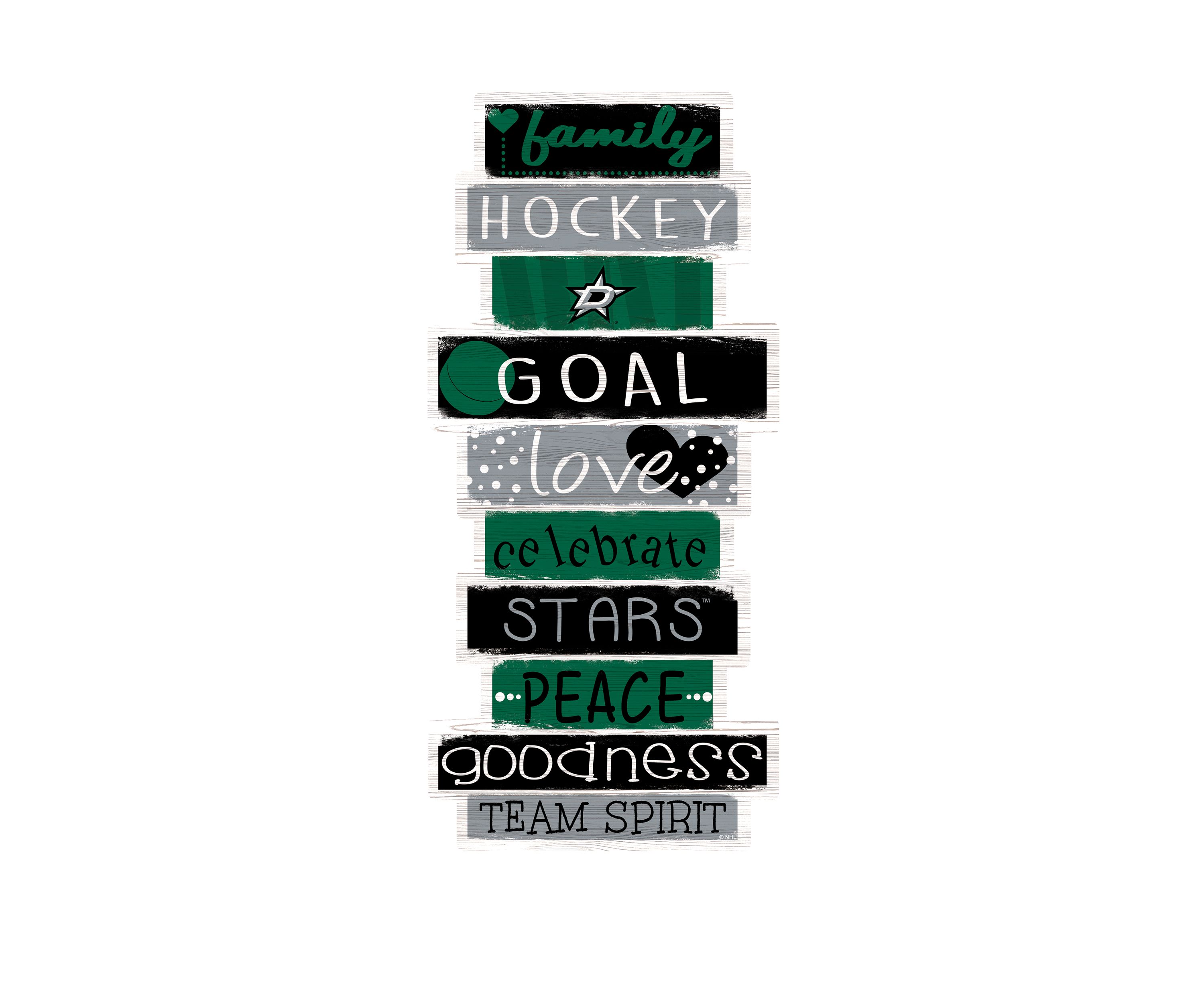 NHL Dallas Stars 24 Inch Celebrations Stack Sign