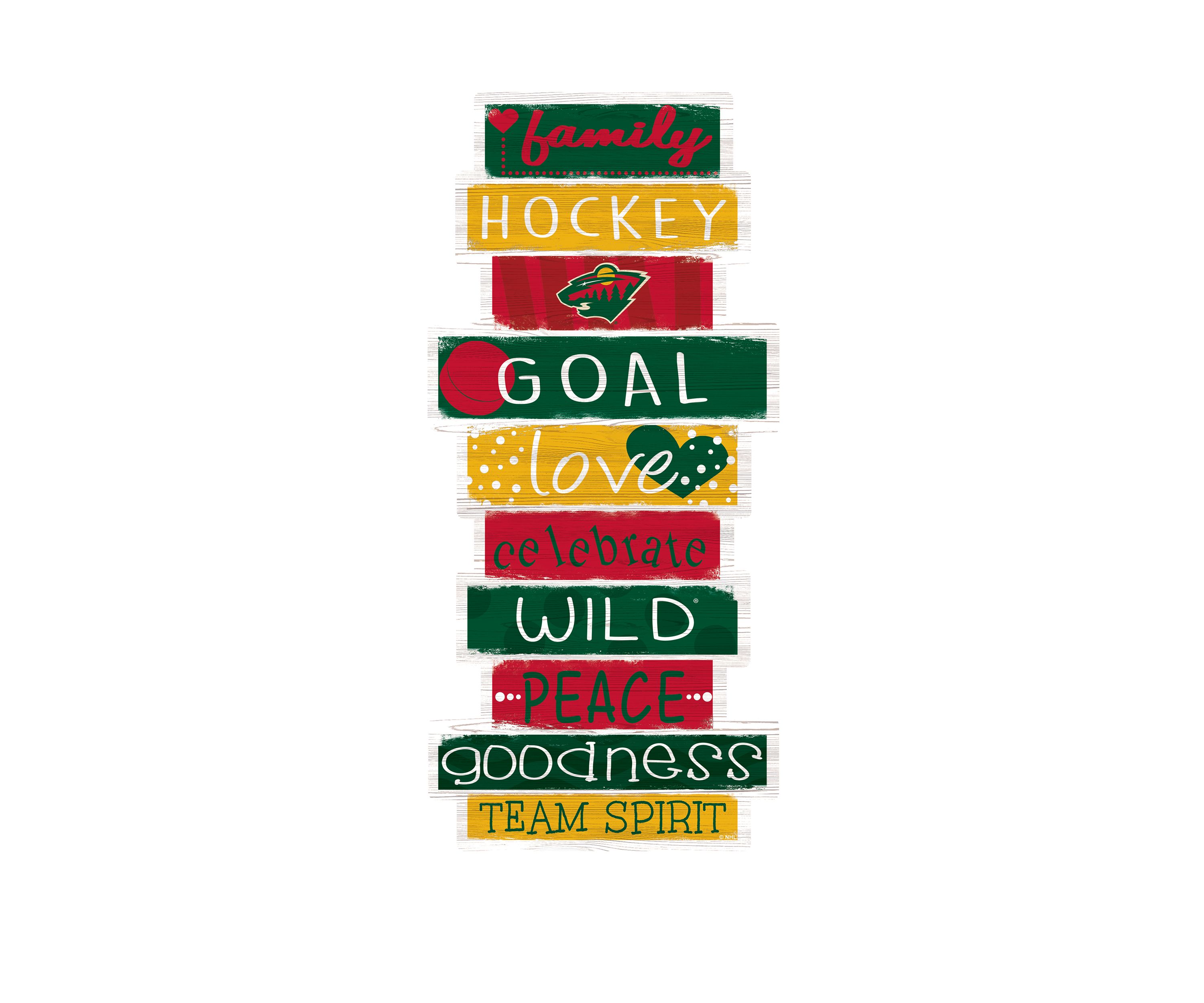 NHL Minnesota Wild 24 Inch Celebrations Stack Sign