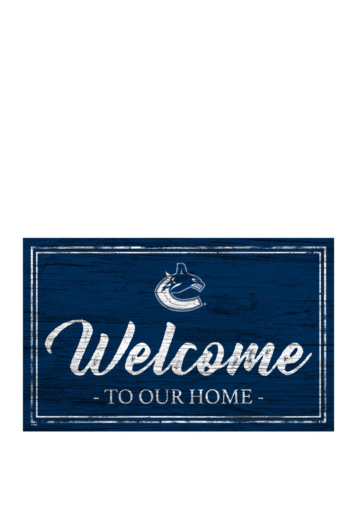 NHL Vancouver Canucks 11 in x 19 in Team Color Welcome Sign