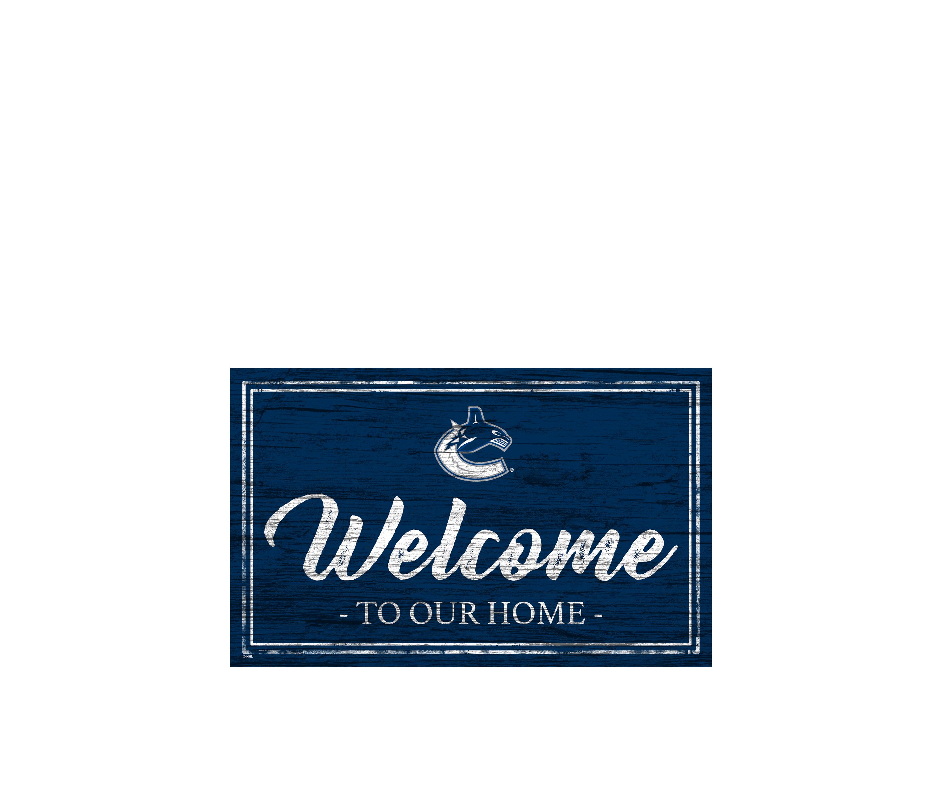 NHL Vancouver Canucks 11 in x 19 in Team Color Welcome Sign