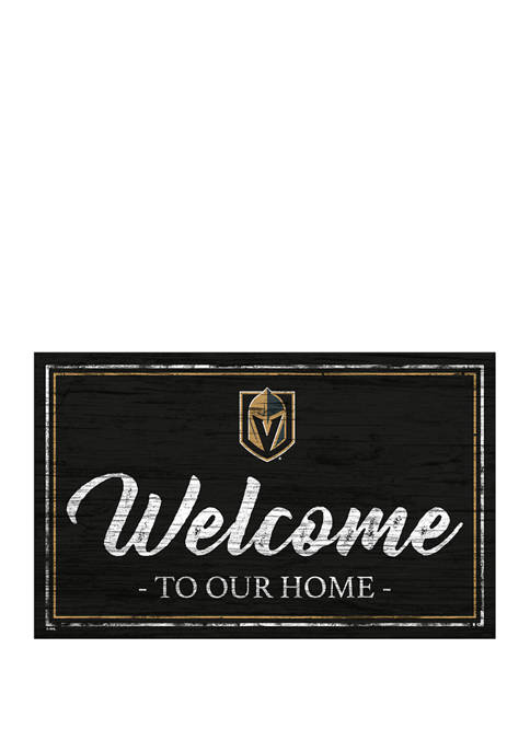 NHL Vegas Golden Knights 11 in x 19 in Team Color Welcome Sign