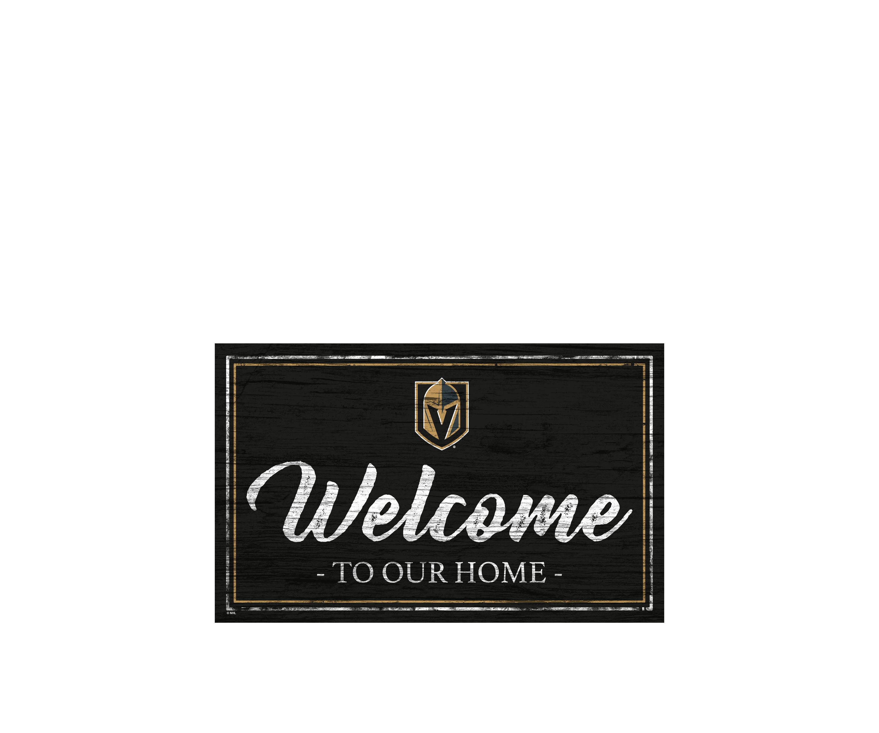 NHL Vegas Golden Knights 11 in x 19 in Team Color Welcome Sign