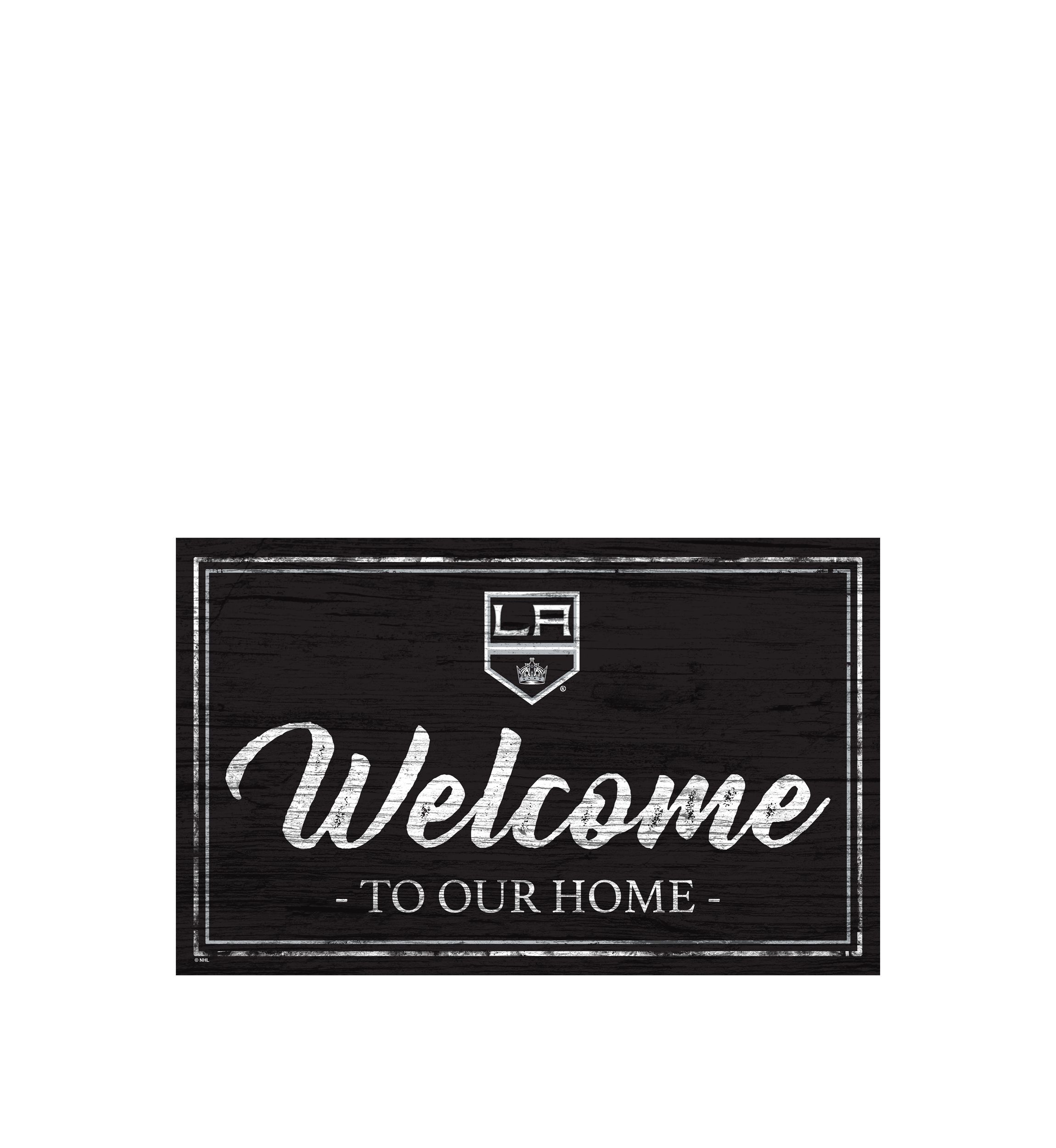 NHL Los Angeles Kings 11 in x 19 in Team Color Welcome Sign