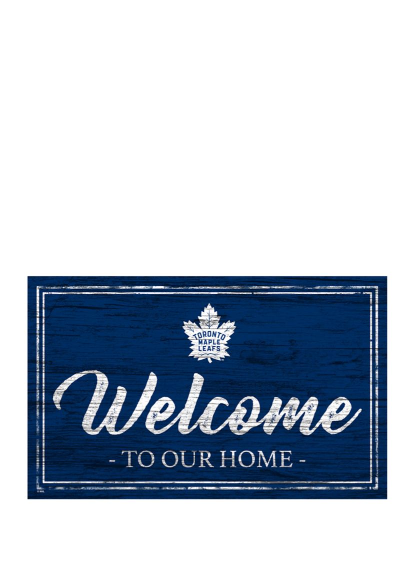 NHL Toronto Maple Leafs 11 in x 19 in Team Color Welcome Sign
