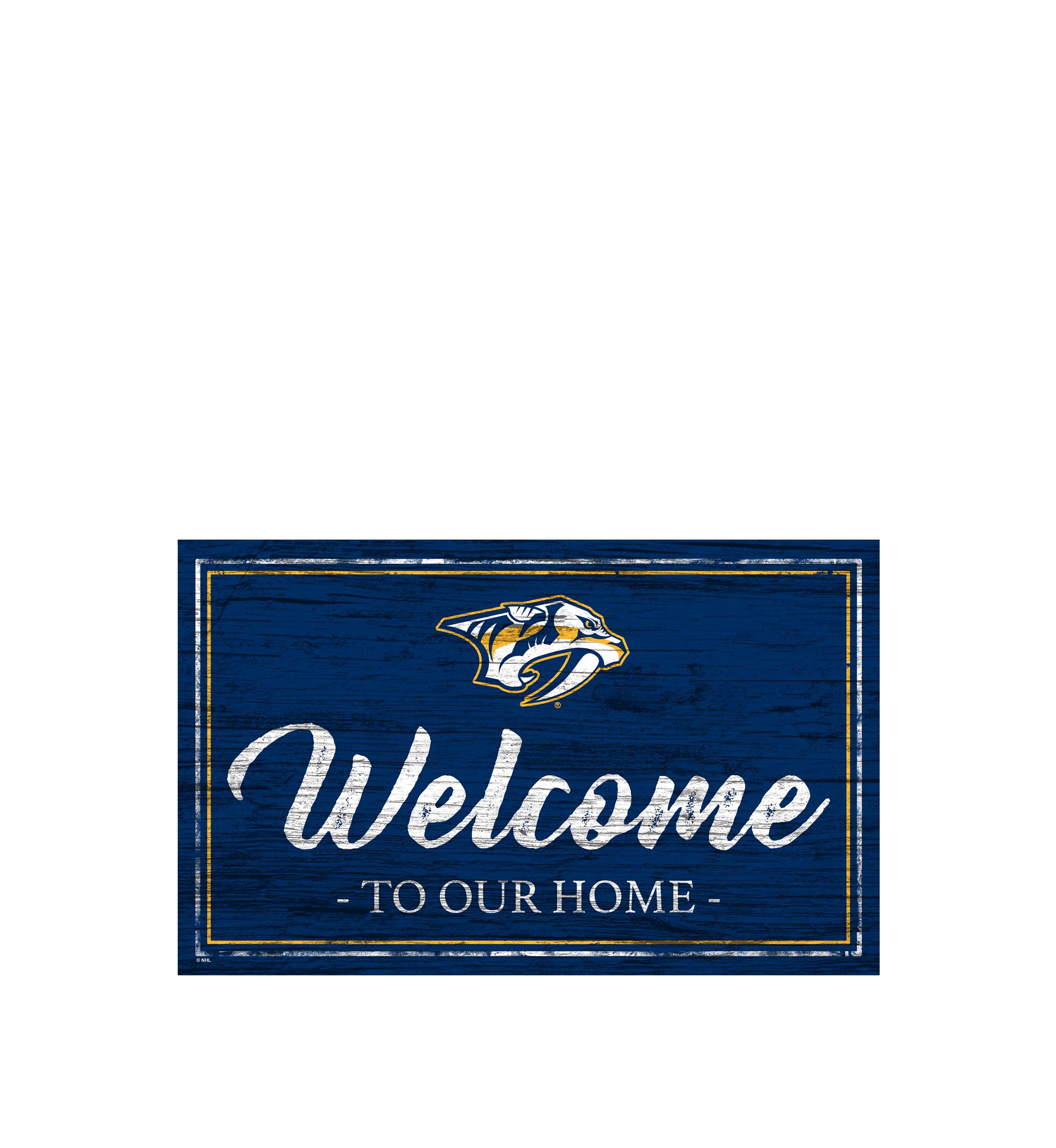 NHL Nashville Predators 11 in x 19 in Team Color Welcome Sign