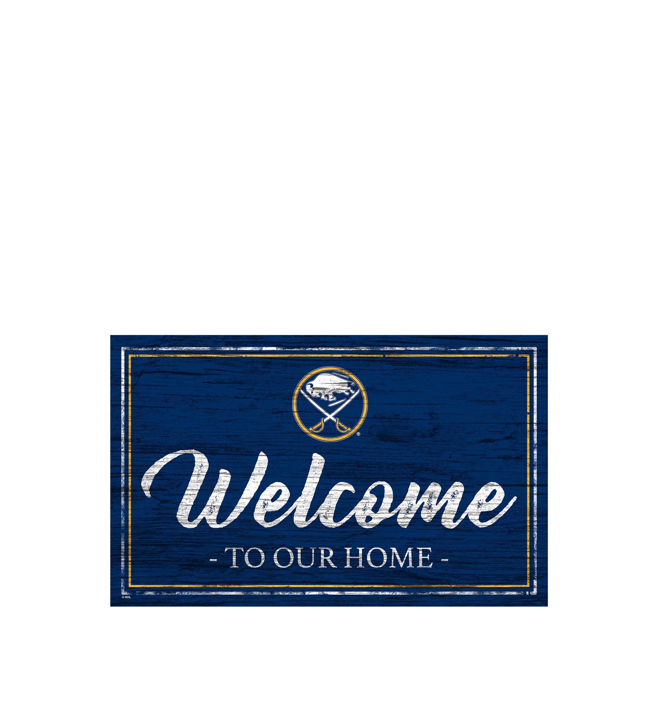 NHL Buffalo Sabres 11 in x 19 in Team Color Welcome Sign