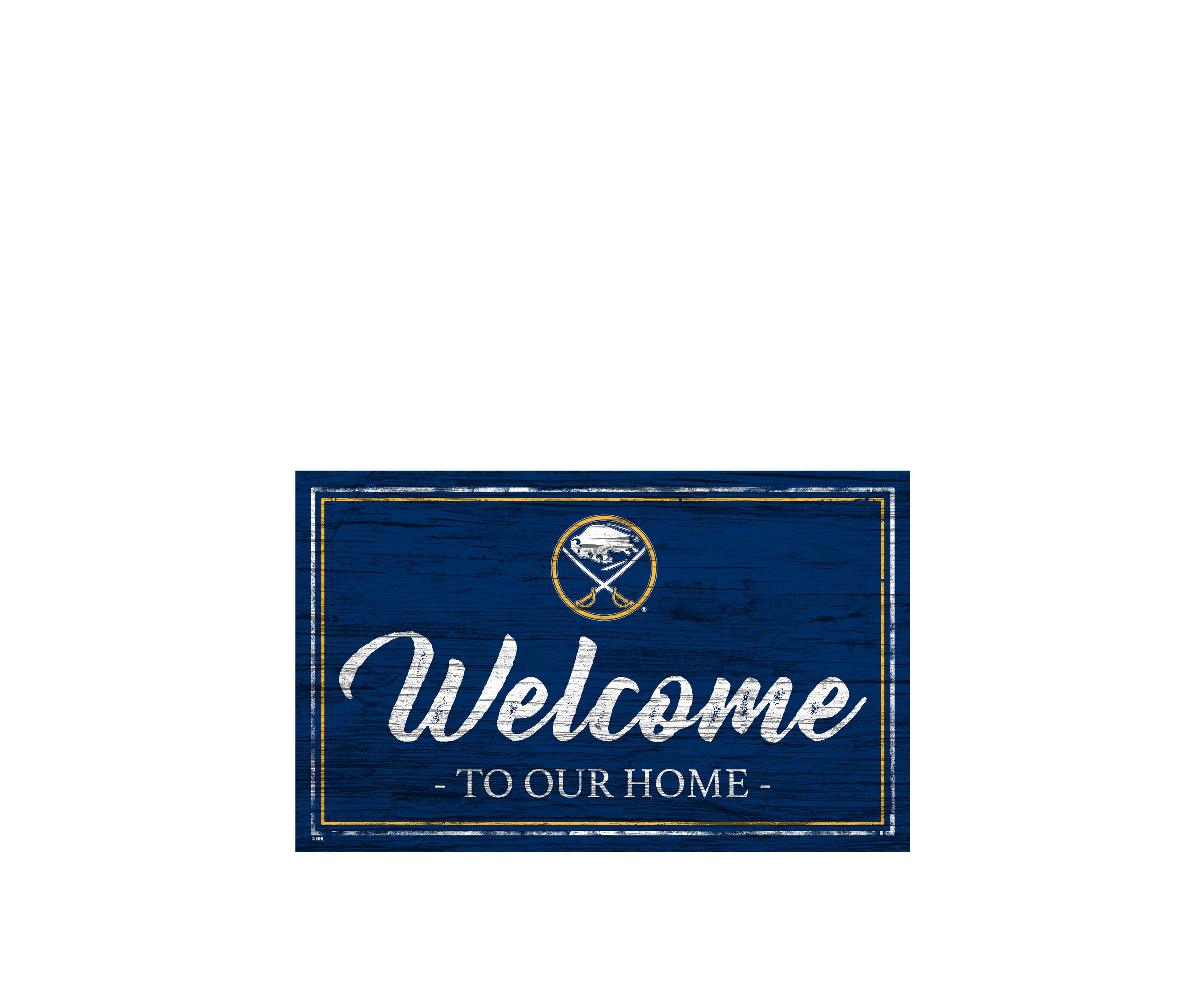 NHL Buffalo Sabres 11 in x 19 in Team Color Welcome Sign