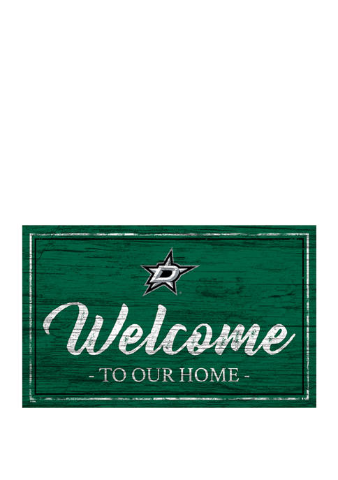 NHL Dallas Stars 11 in x 19 in Team Color Welcome Sign