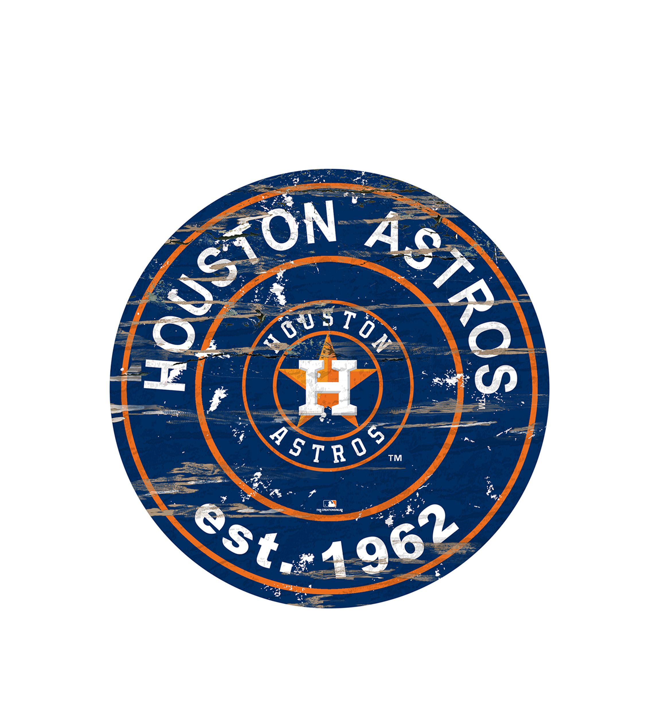 MLB Houston Astros 24 Inch Established Date Round Sign