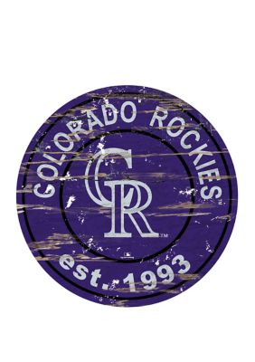 Fan Creations MLB Colorado Rockies 24 Inch Established Date Round Sign, Purple